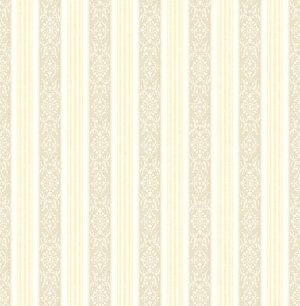 Spring Stripe Wallpaper in Golden from the Spring Garden Collection by