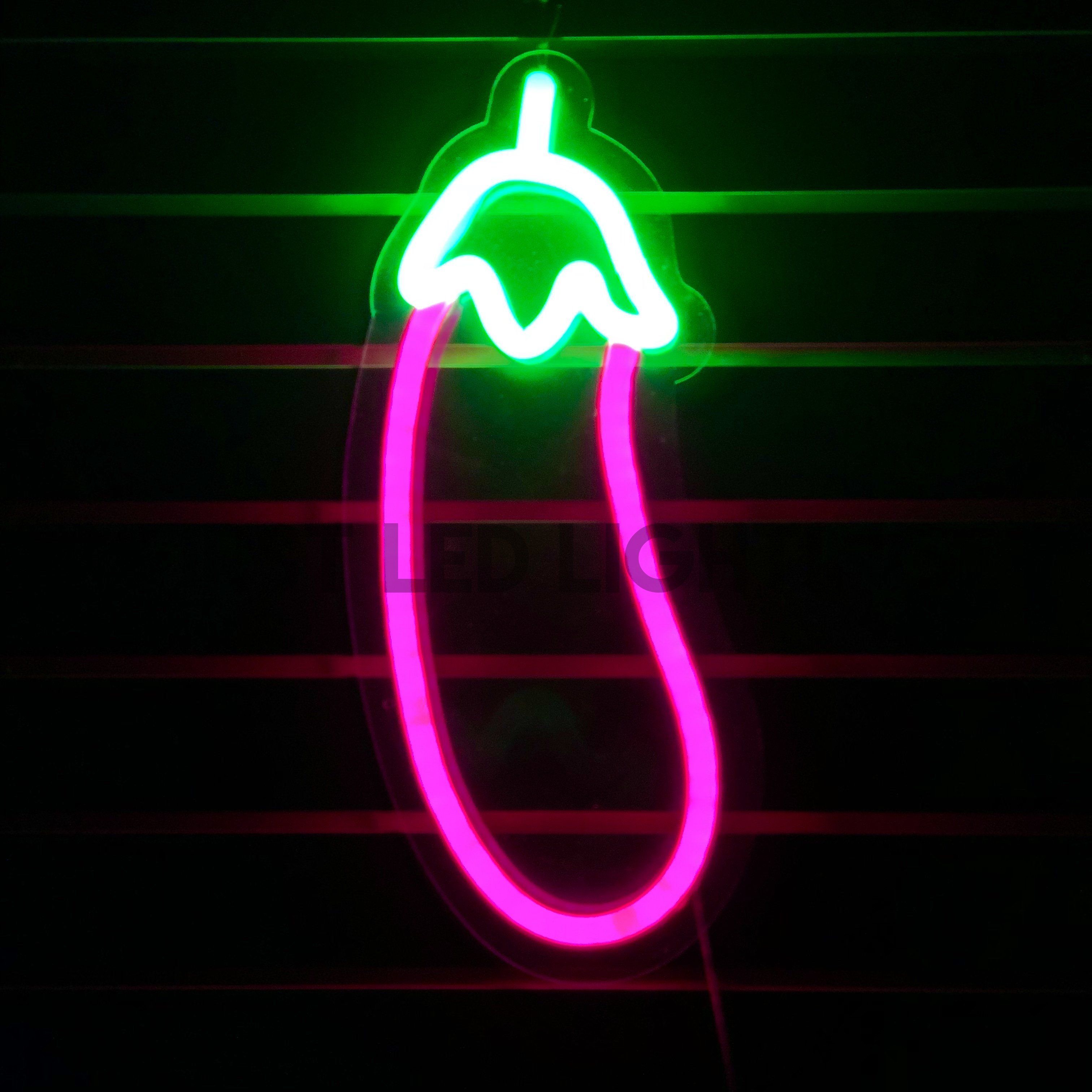 Eggplant Sign. Neon wallpaper, Neon light wallpaper, Neon aesthetic