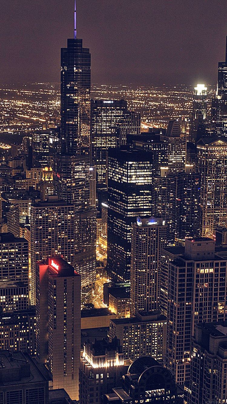 IPhone6papers.co Apple IPhone 6 Iphone6 Plus Wallpaper Ml83 City View Night Dark. City View Night, City Wallpaper, Chicago City