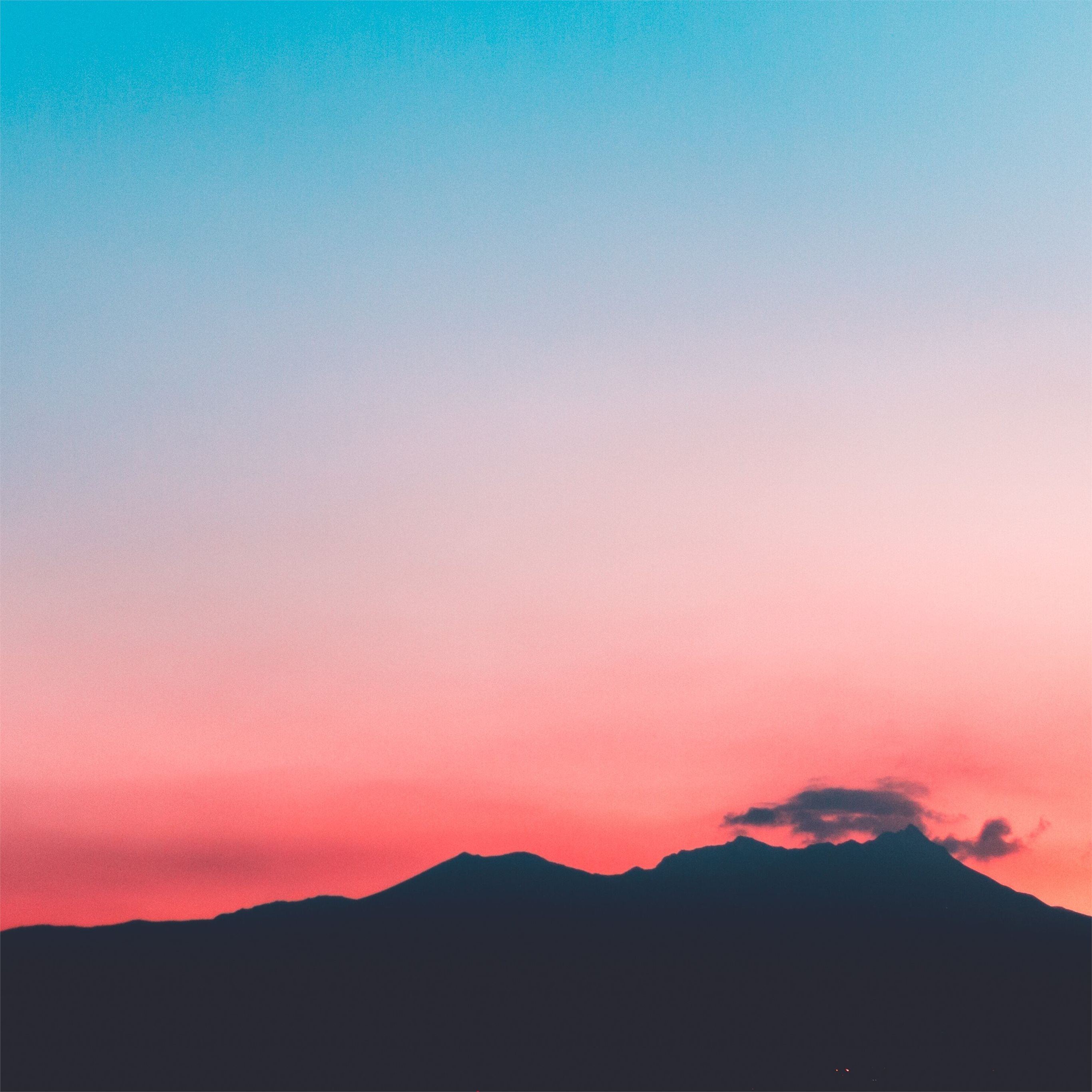 volcano pink sunset hill 4k iPad Pro Wallpaper Free Download