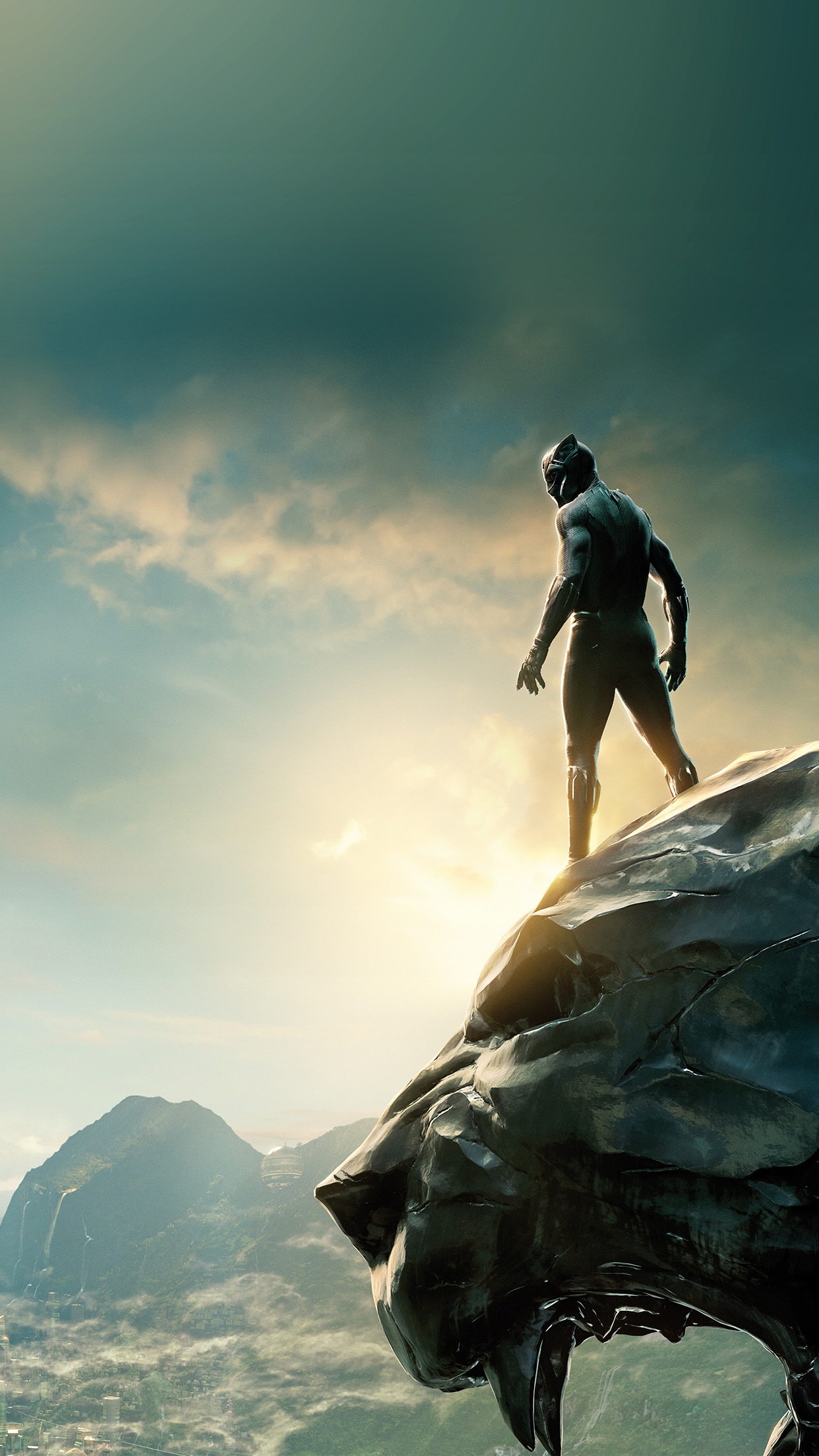 iPhone X wallpaper. blackpanther hero marvel art illustration