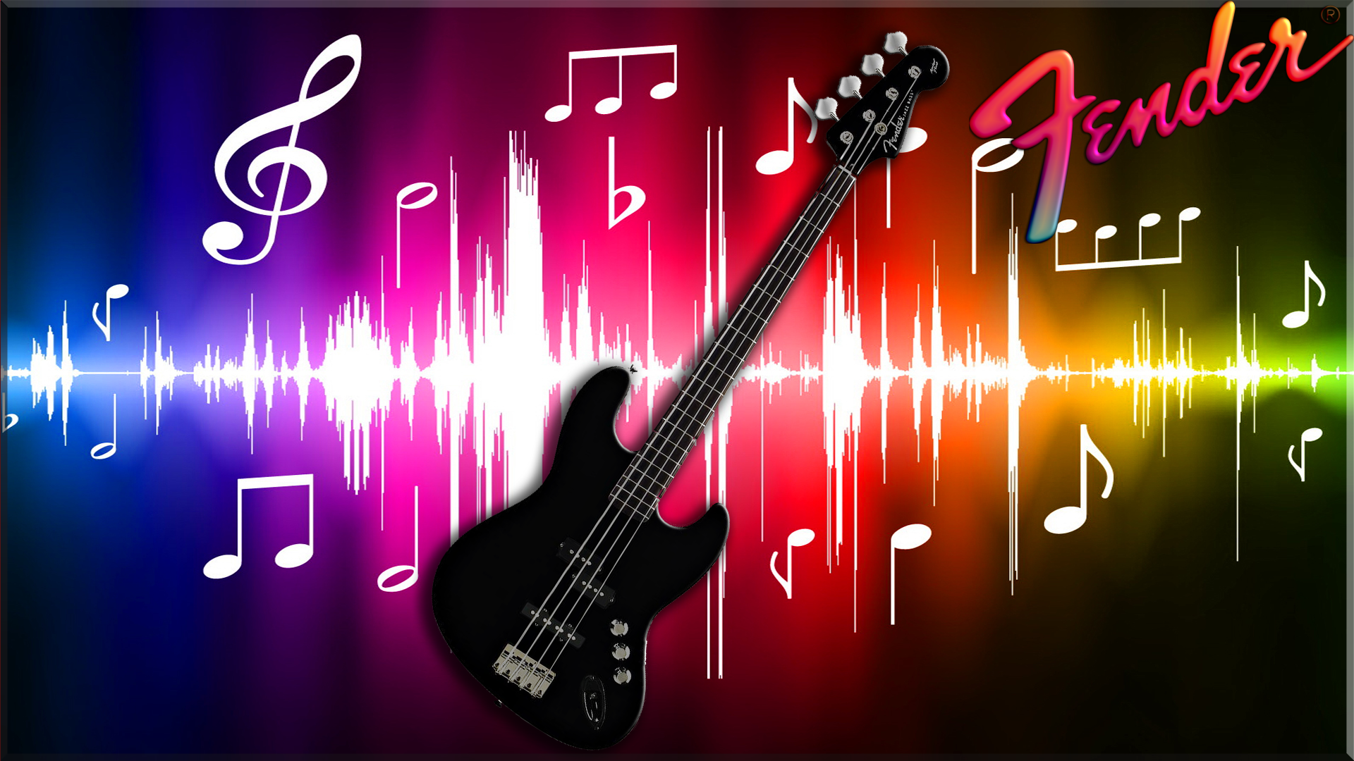 Black Fender Bass Guitar by RedHeadsRule HD Wallpaper