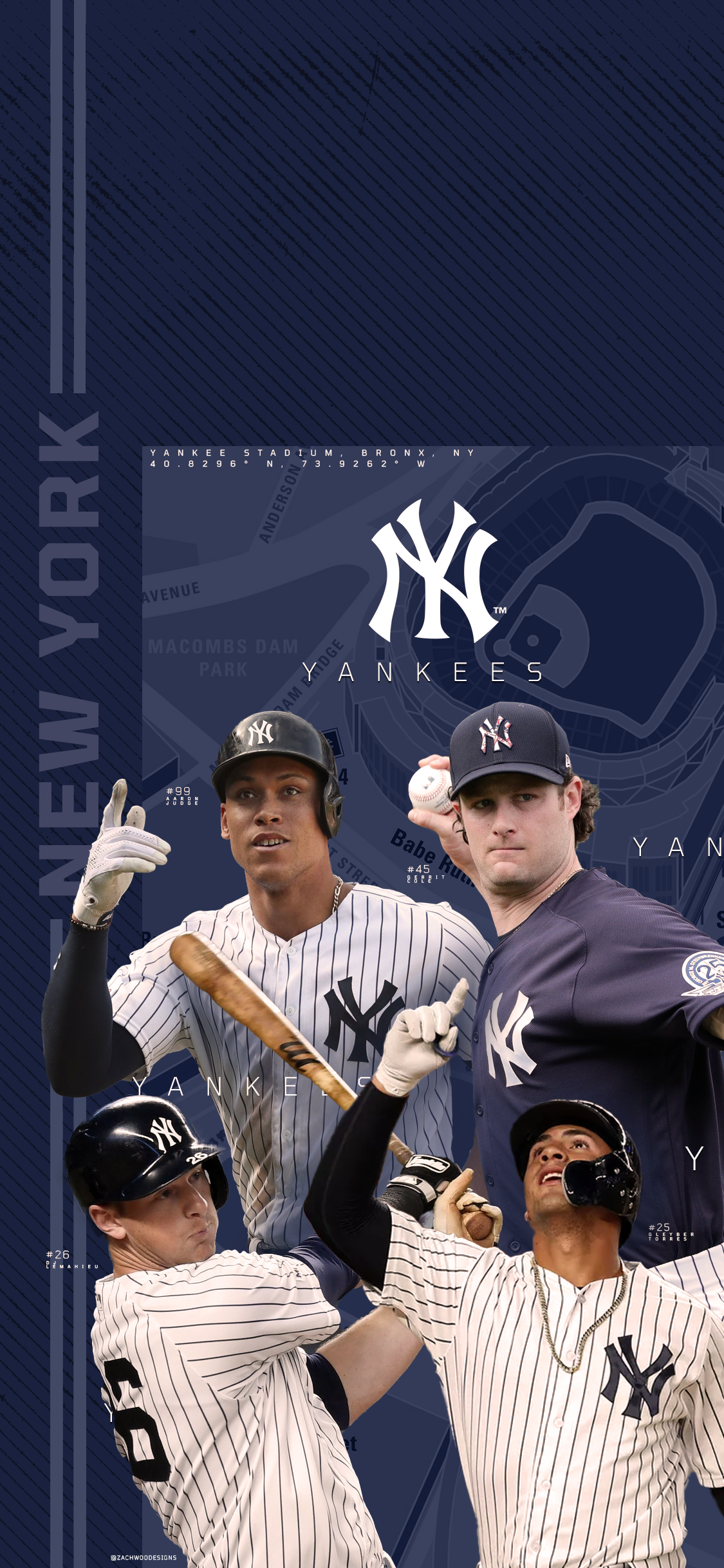 OC Baseball is back in the Bronx! Here's a Yankees wallpaper for your phone that I made this week