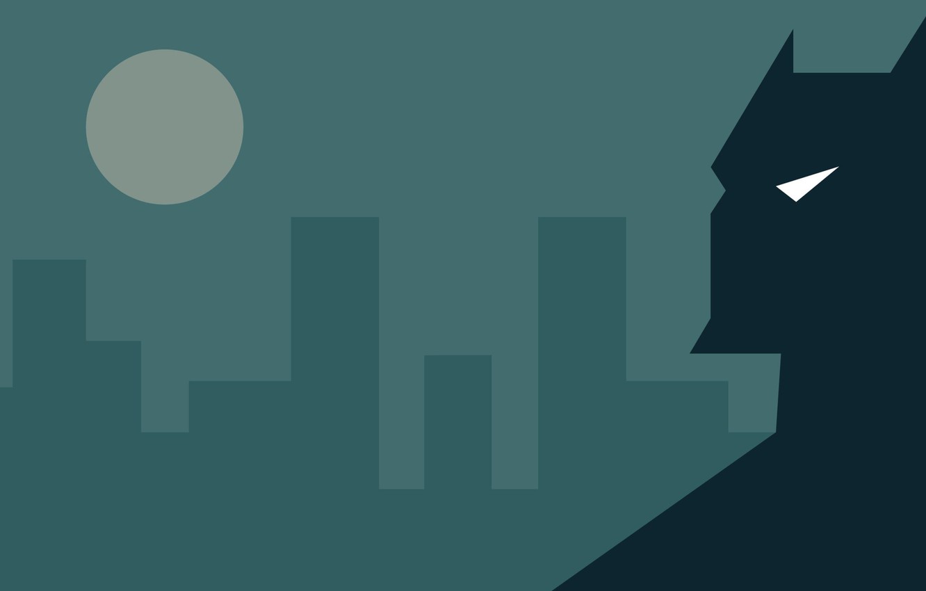 Wallpaper the city, minimalism, Batman, Batman image for desktop, section минимализм
