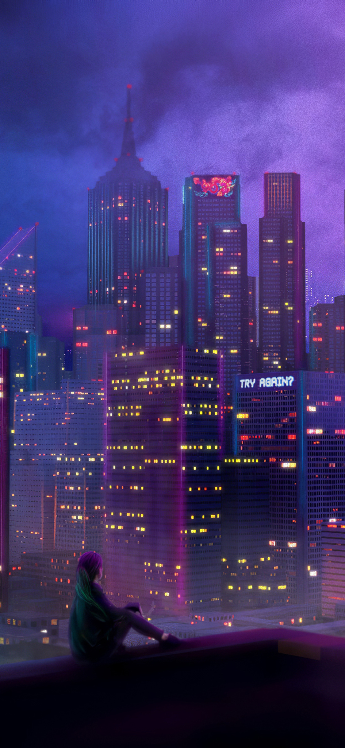 1 Anime City Phone night city anime 1080x1920 HD phone wallpaper  Pxfuel