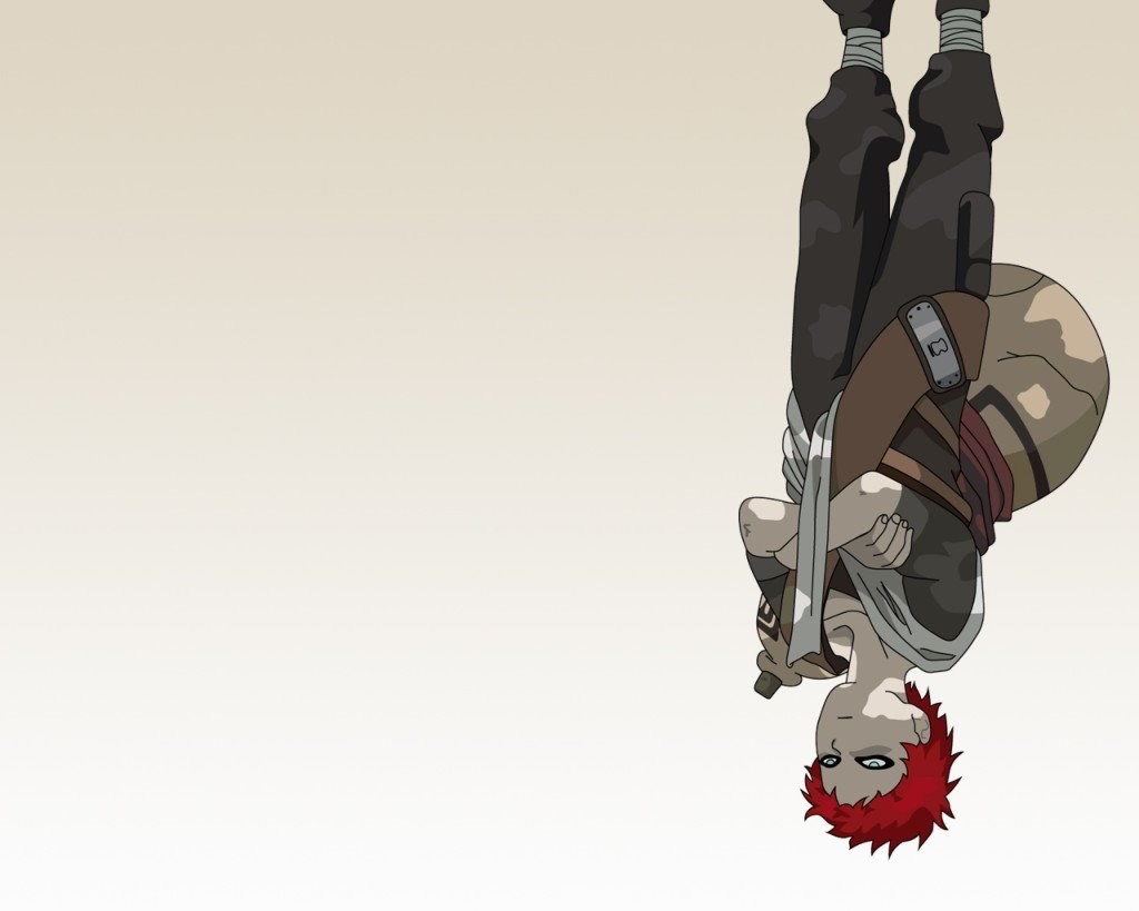 Gaara Naruto Shippuden Funny Minimalistic Upside Down Wallpaper. Desktop Background