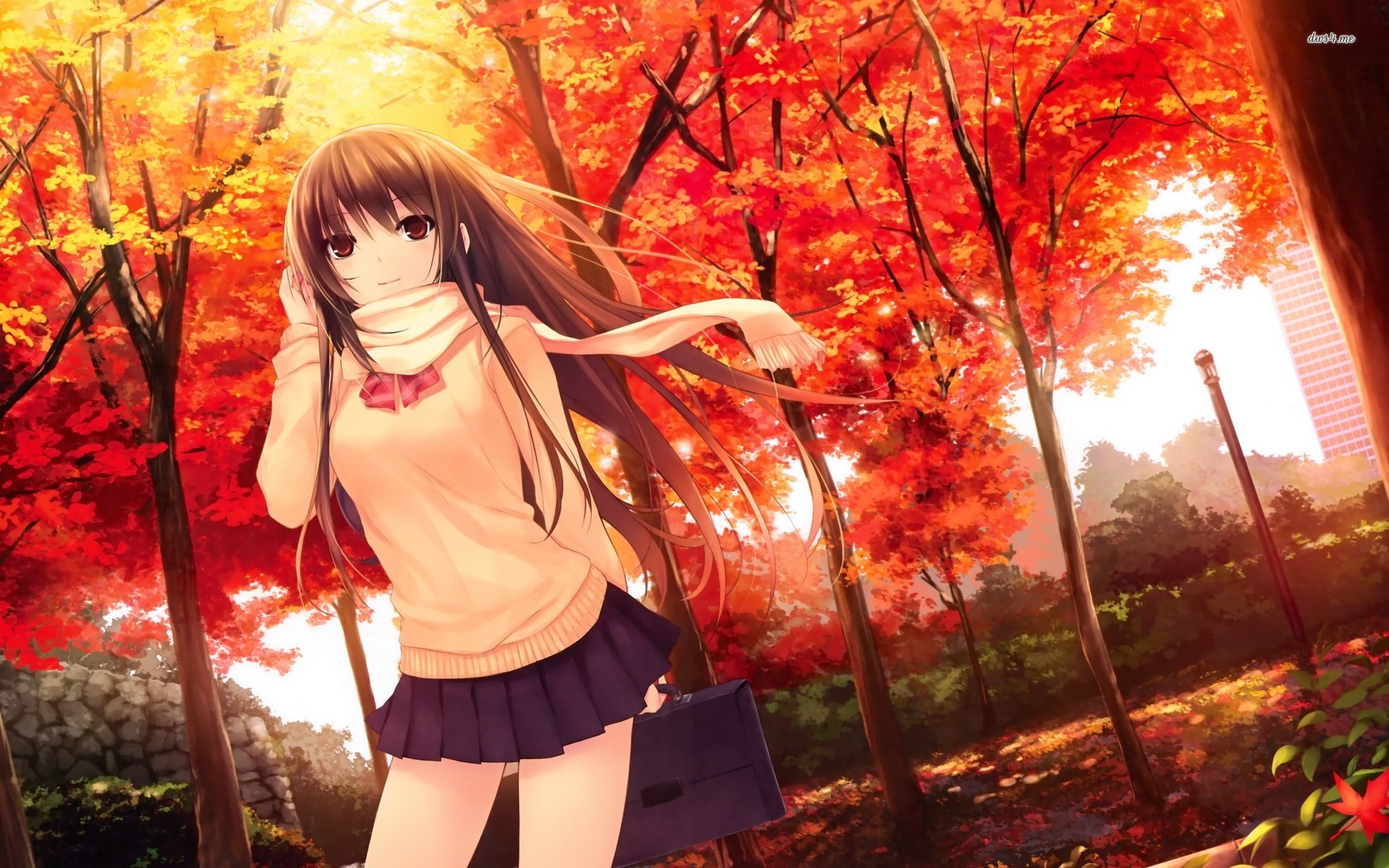Girl In The Autumn Park 1920x 1200 Anime Wallpaper, Free Download, Borrow, and Streaming, Internet Archive