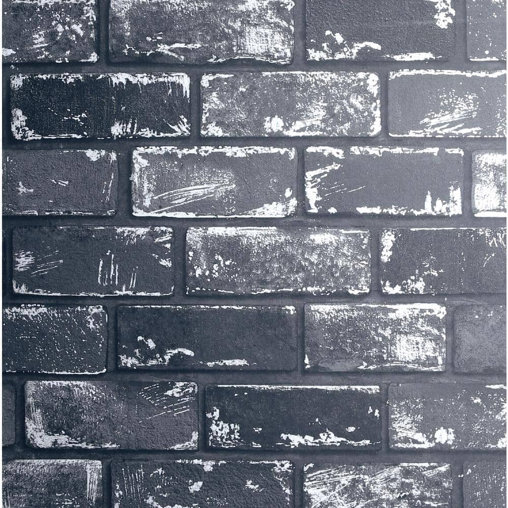 Have a question about Arthouse Metallic Brick Black & Silver Wallpaper? 1 Home Depot