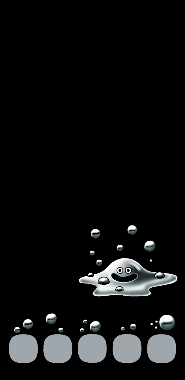 Simple Liquid Metal Slime OLED Mobile Wallpaper