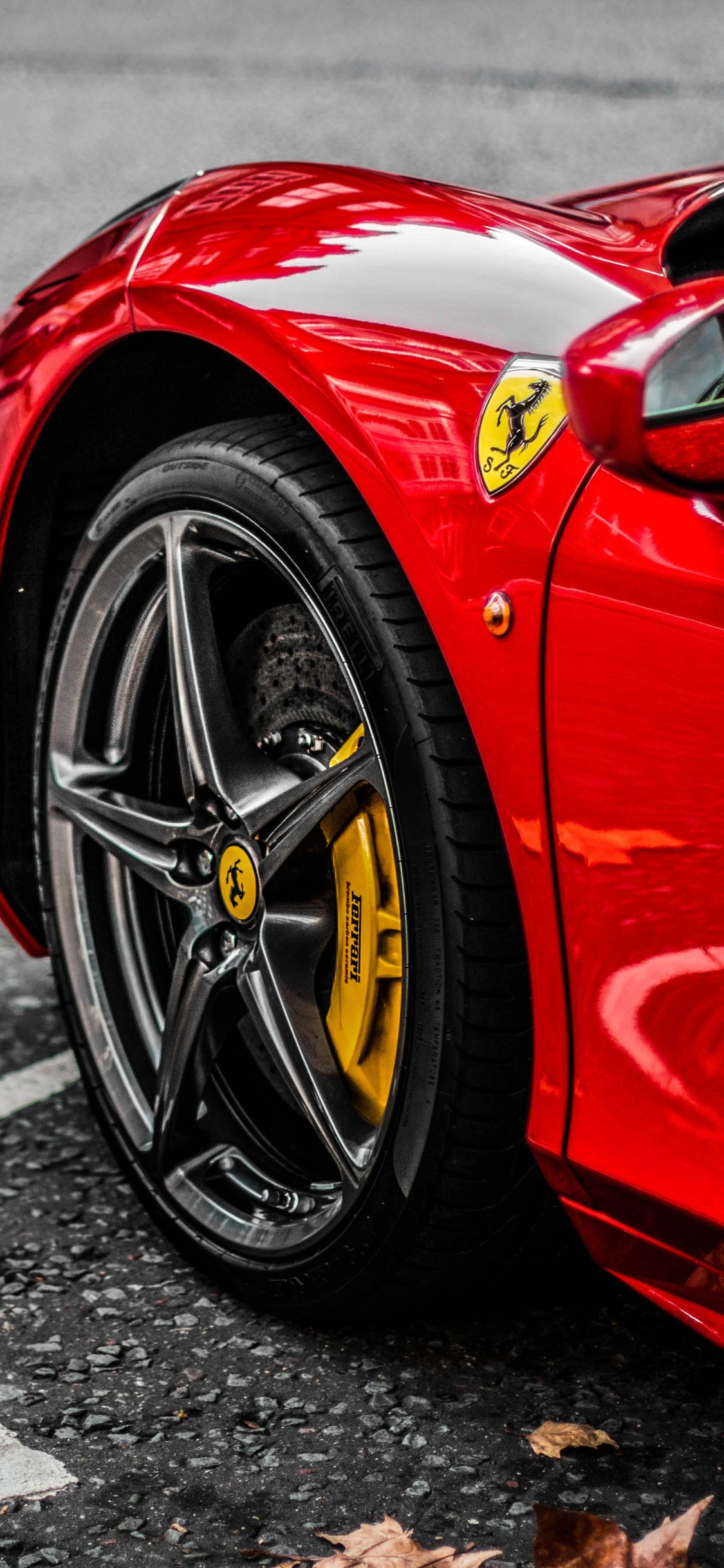 Red Supercar, Ferrari, Wheel, Wallpaper Wallpaper 4k iPhone X