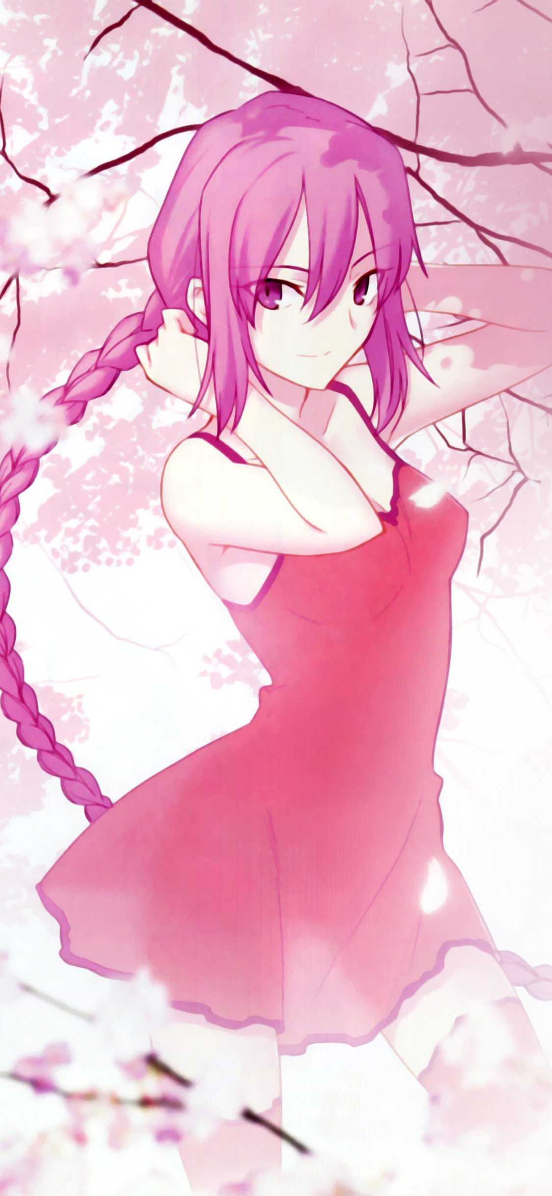 Pink Girl Anime Art Illustration