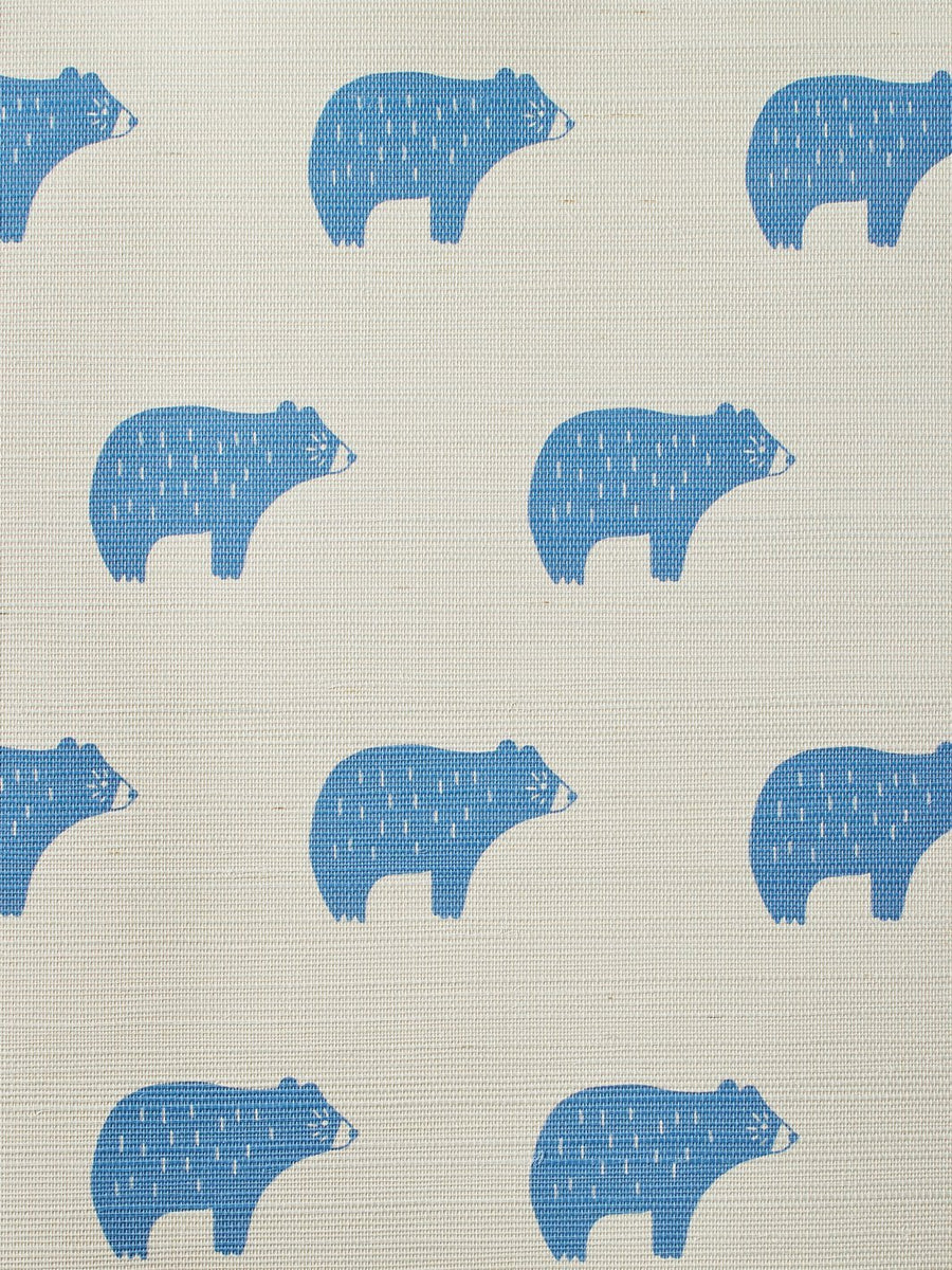 Chubby Bear' Grasscloth Wallpaper By Tea Collection. Natural Woven Grasscloth Wallpaper & Wall Coverings