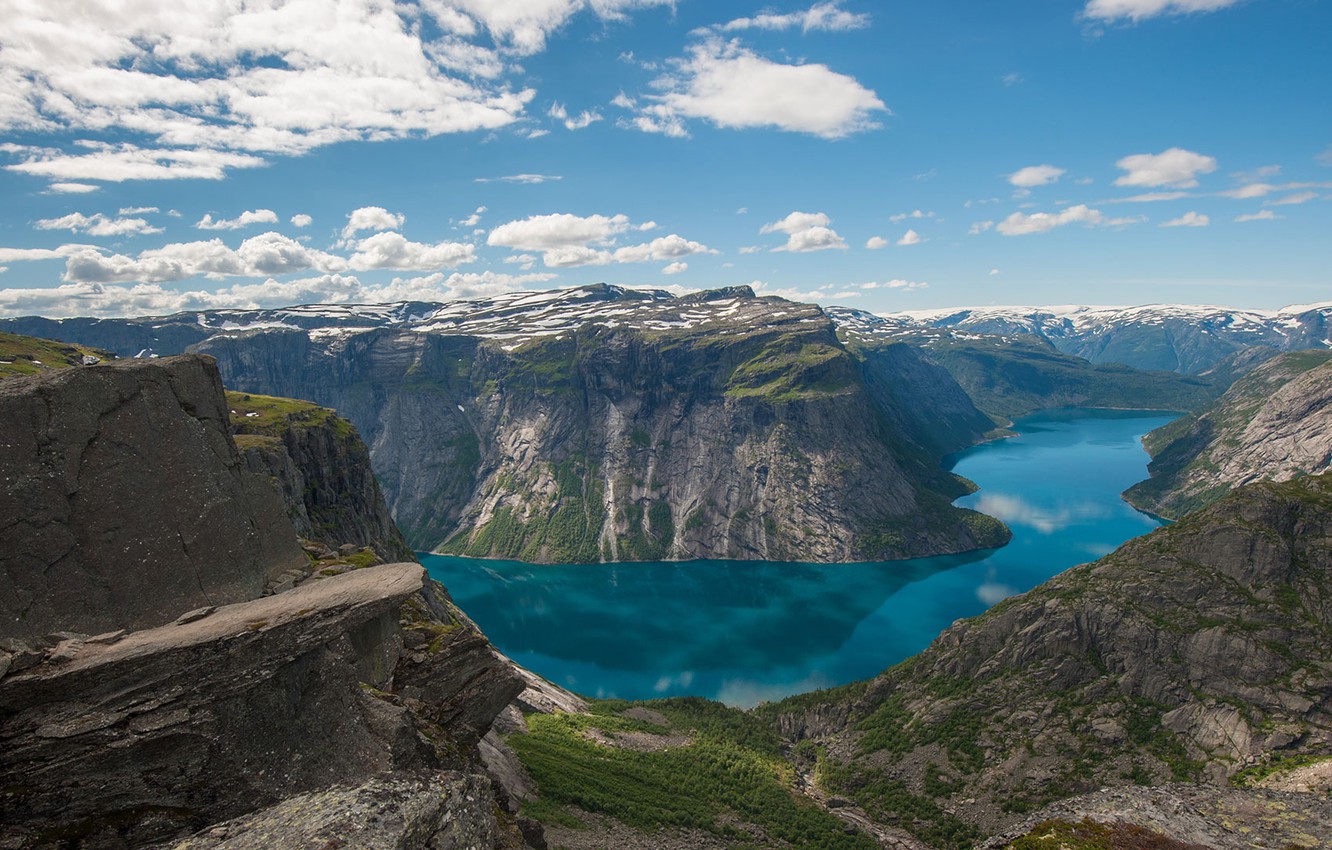 Wallpaper Norway, North Sea, Trolltunga image for desktop, section пейзажи