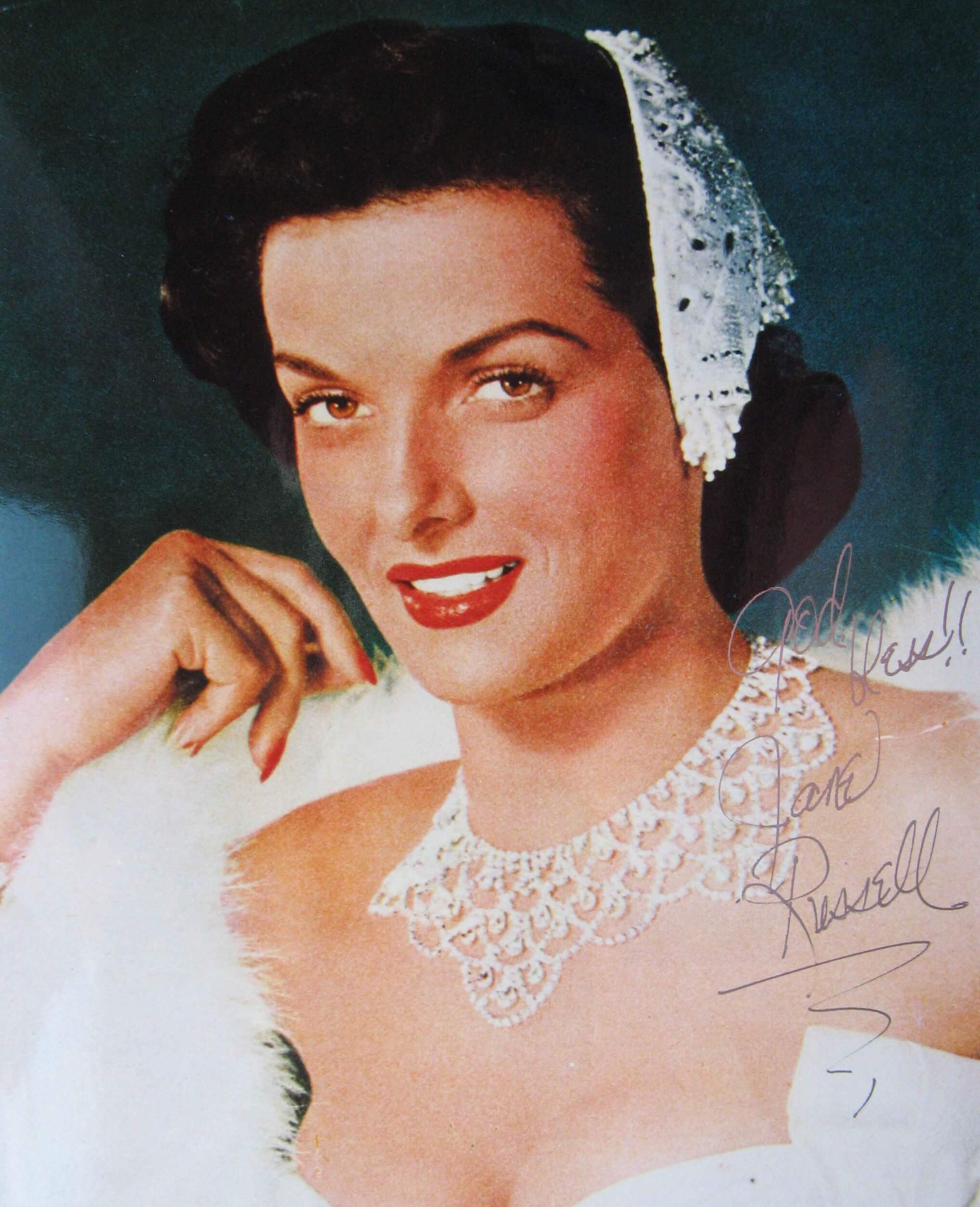 Jane Russell: Hand Signed 10x8 Colour Photo