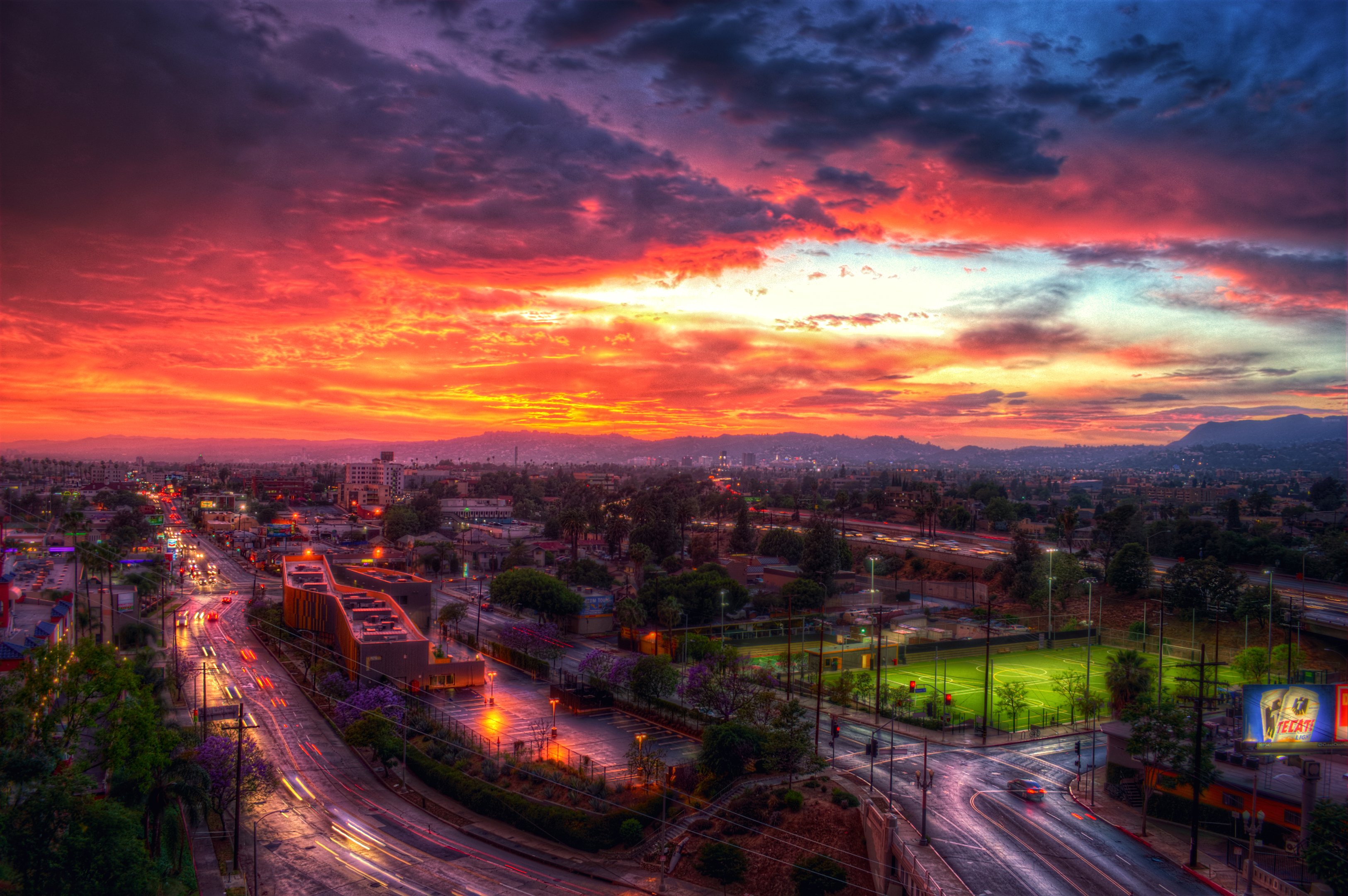 Los Angeles Sunset HD Wallpaper