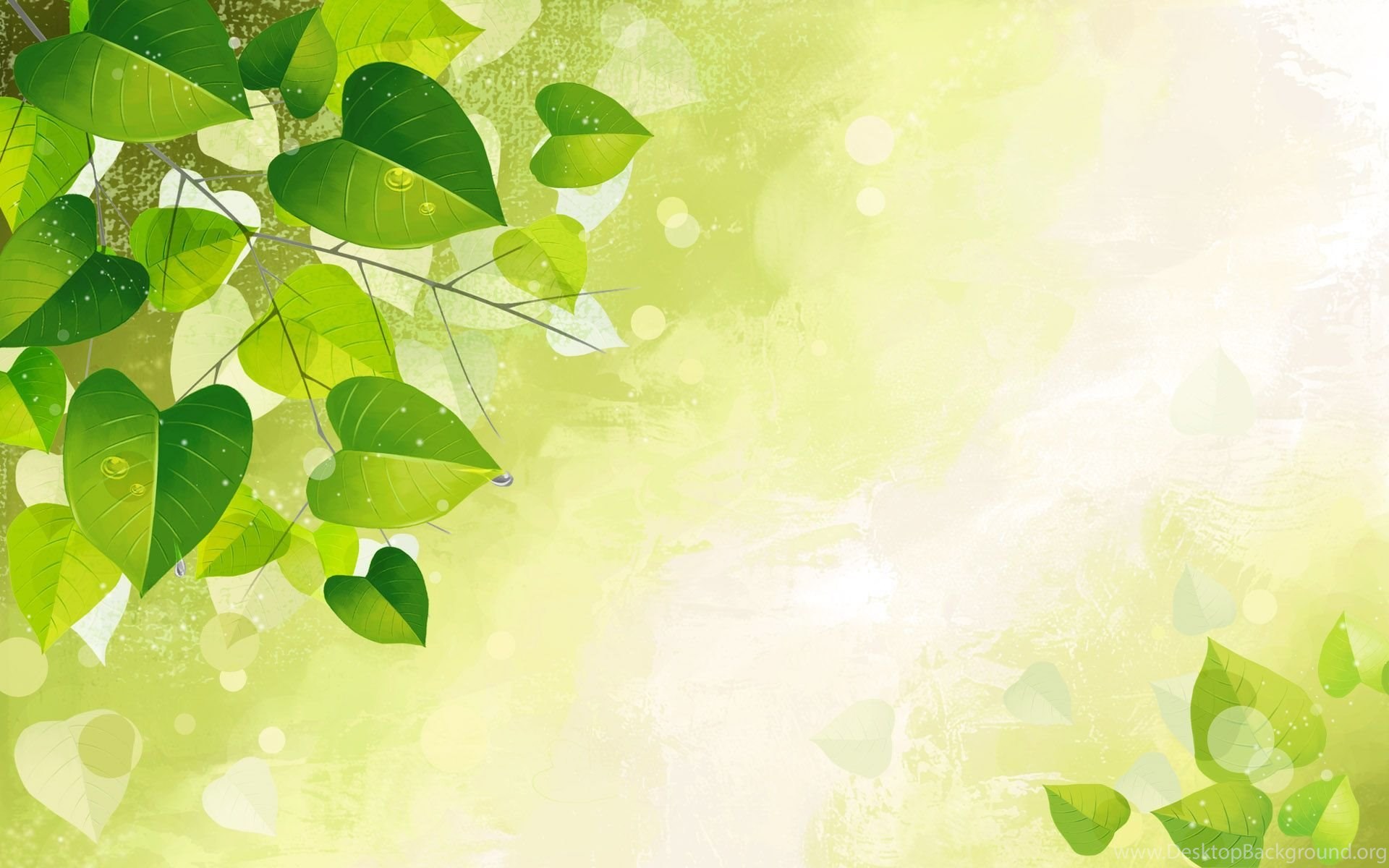 1920x1200px Background Wallpaper Green Spring Leaves Desktop Background