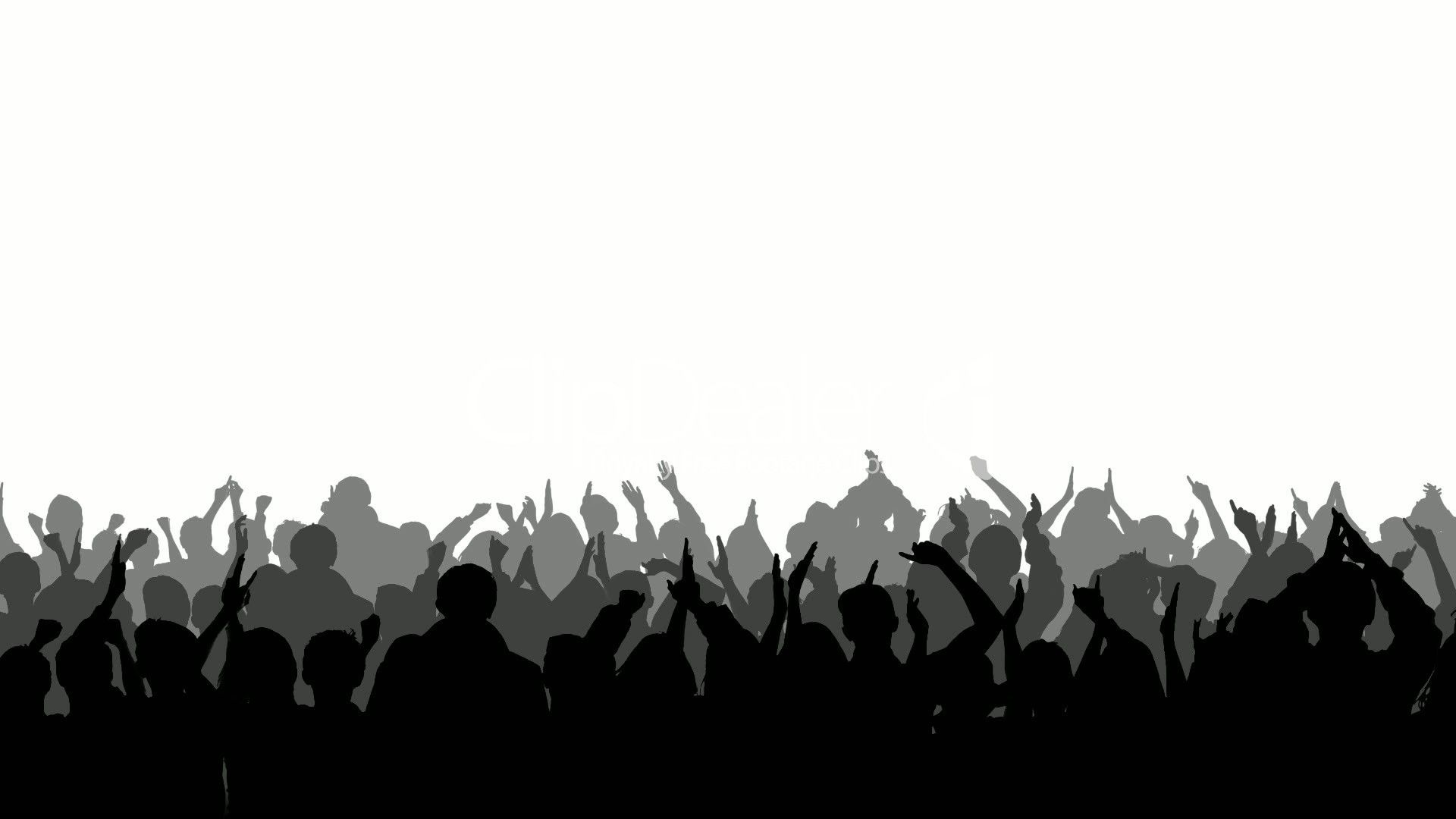 Cheering Crowd Silhouettes 2: Royalty Free Video And Stock Footage. Banner Background Image, Royalty Free Video, Silhouette
