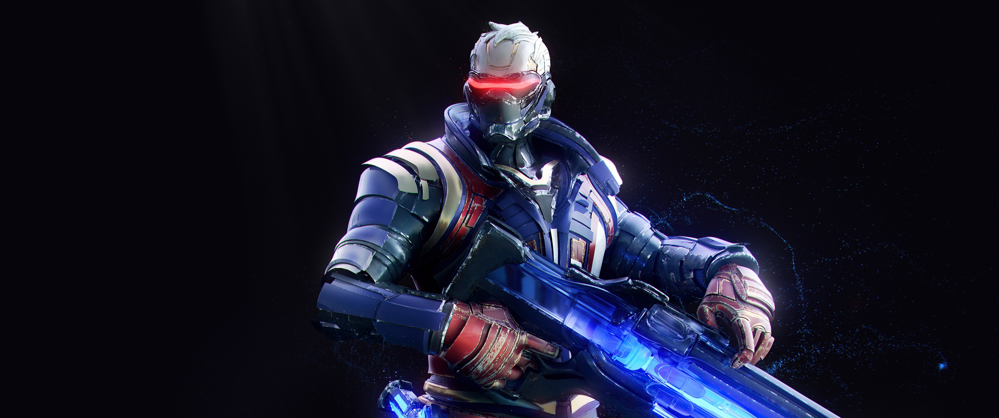 Soldier 76 Wallpaper 4K, Overwatch, Dark background, AMOLED, Graphics CGI