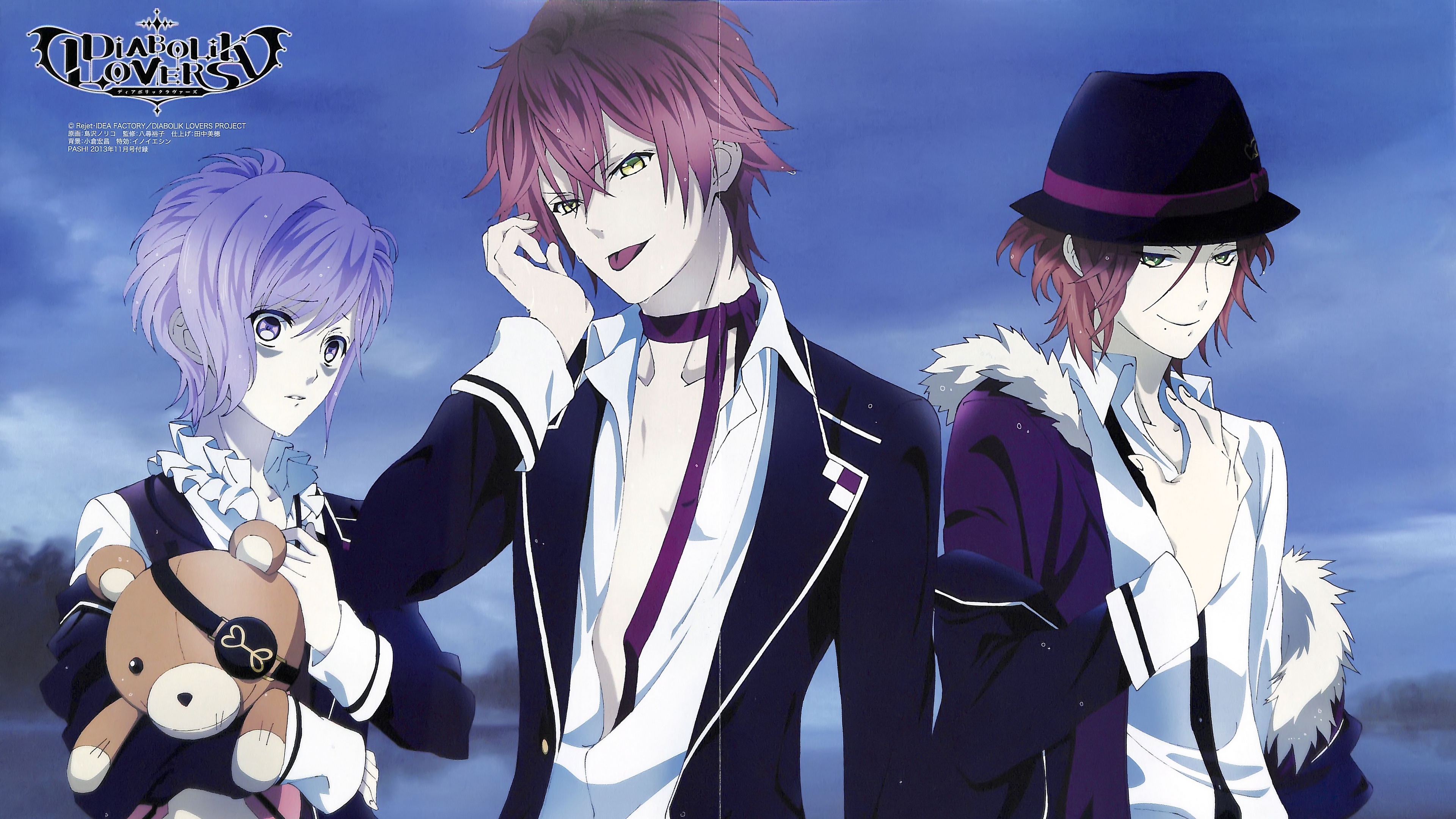 Wallpaper 4k diabolik lovers, sakamaki reiji, sakamaki kanato, sakamaki ayato 4k Wallpaper
