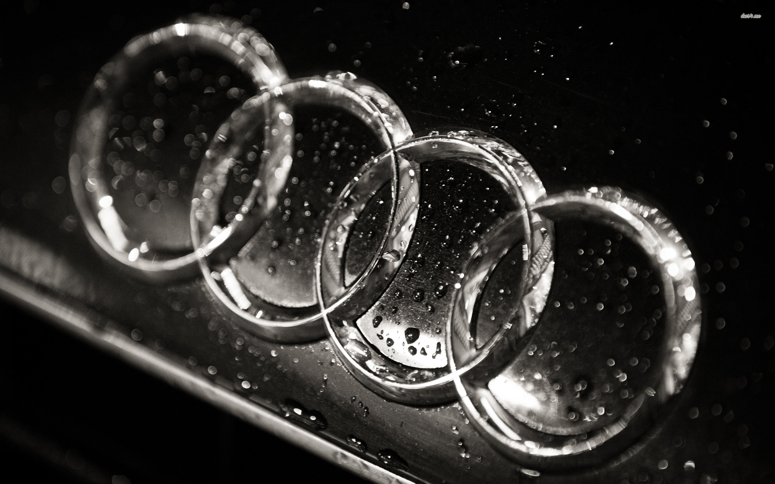 Wet Audi logo, cars wallpaper. Wet Audi logo, cars