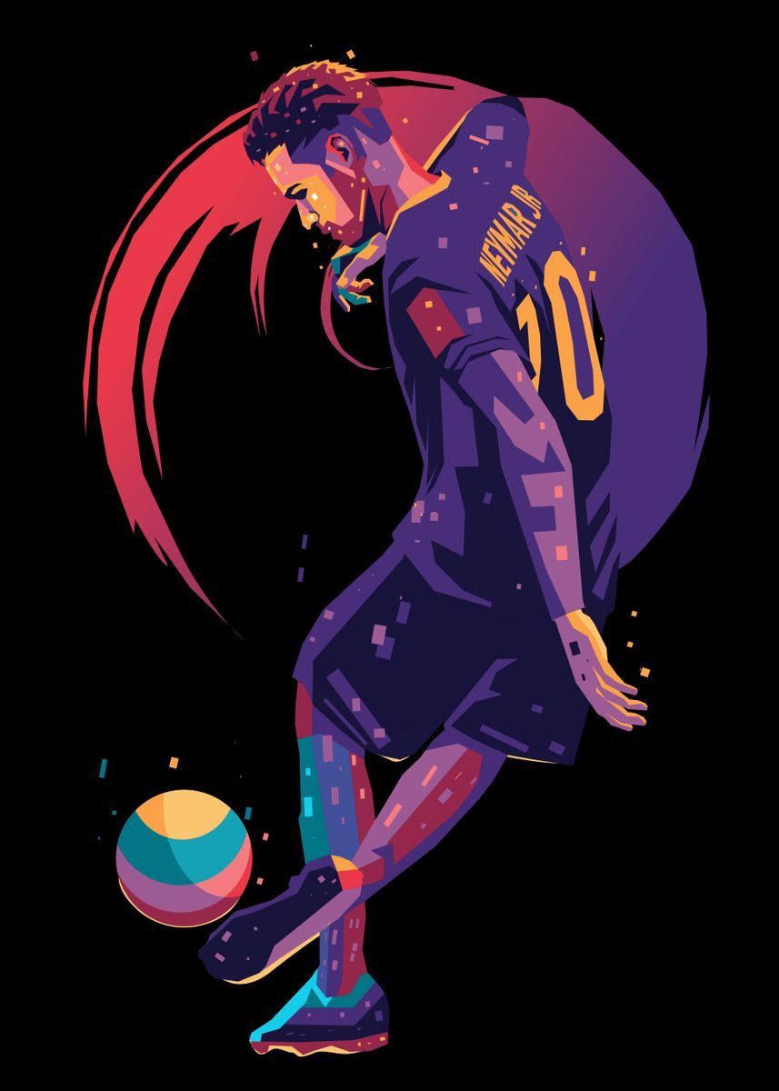 neymar jr' Poster Print by Hafis Hafis. Displate. Neymar, Neymar jr wallpaper, Neymar jr