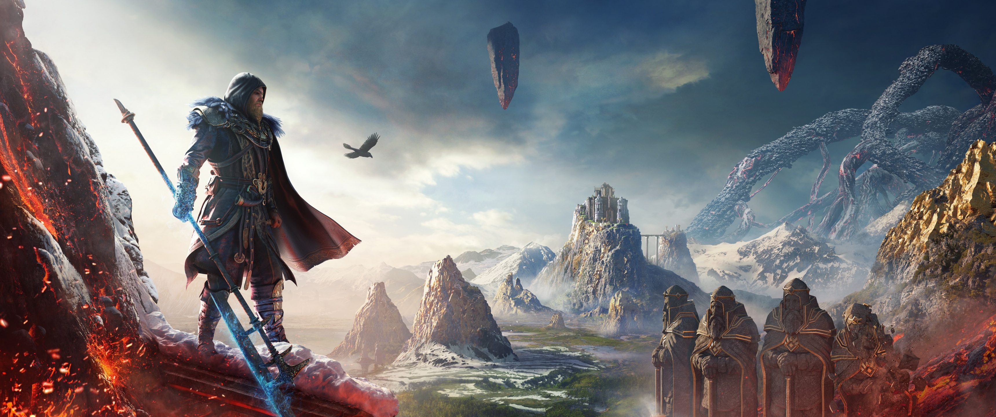 Assassin's Creed Valhalla Wallpaper 4K, Dawn of Ragnarok, Odin, DLC, 2022 Games, Games