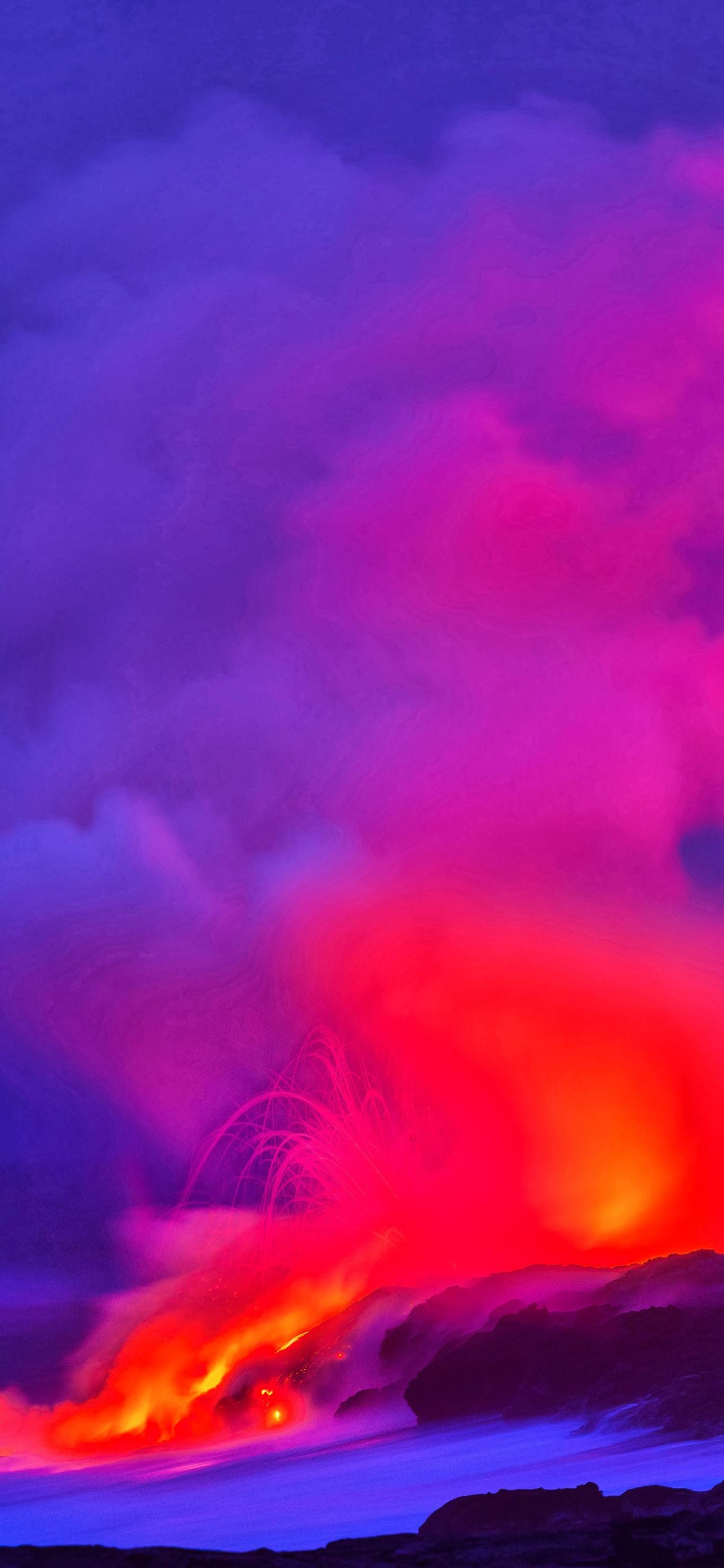 Ultra HD 4K hawaii volcano sparks Samsung Galaxy A. iPhone 12 Wallpaper Free Download