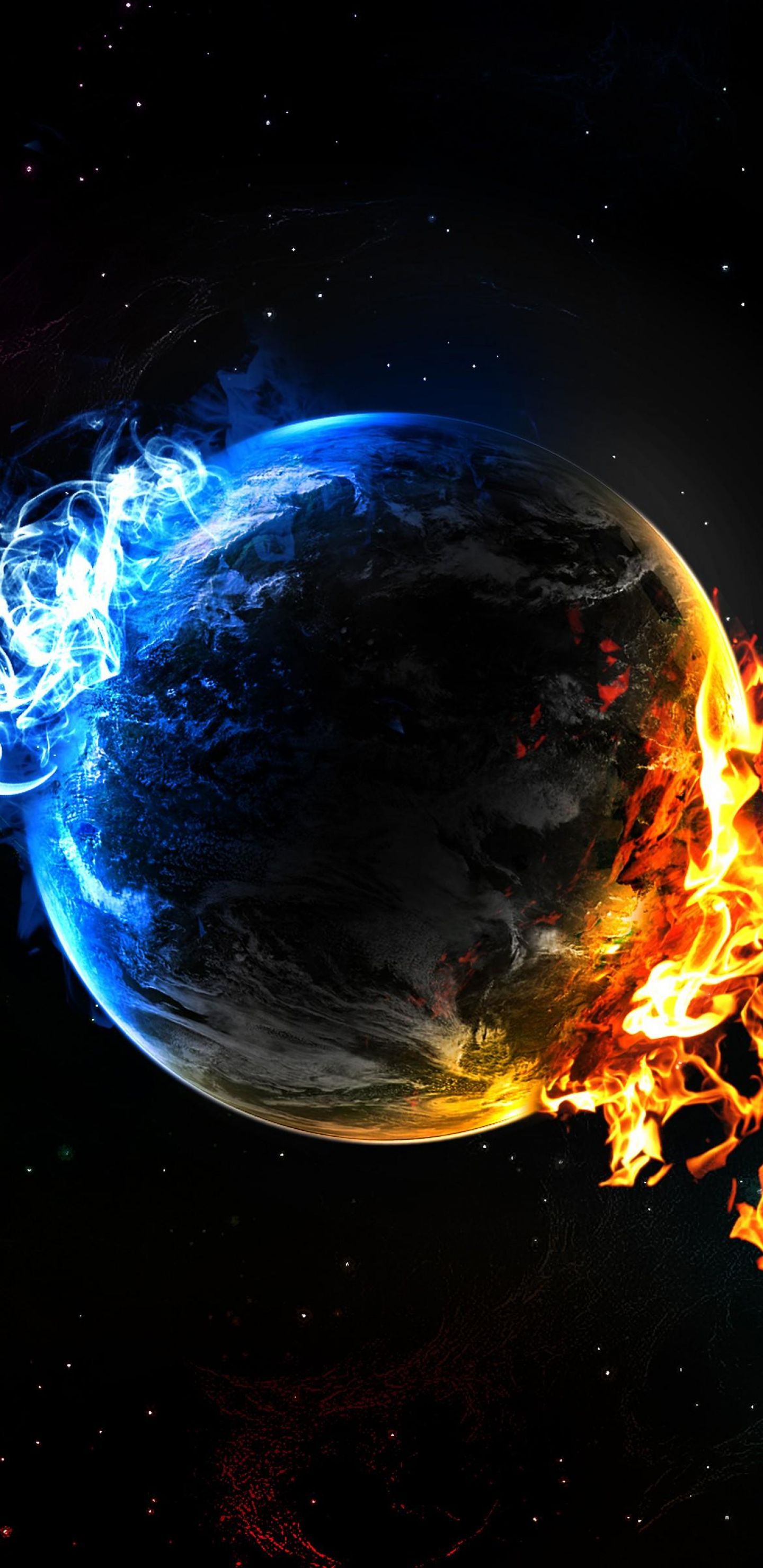Earth and Fire 3D Desktop HD Wallpaper