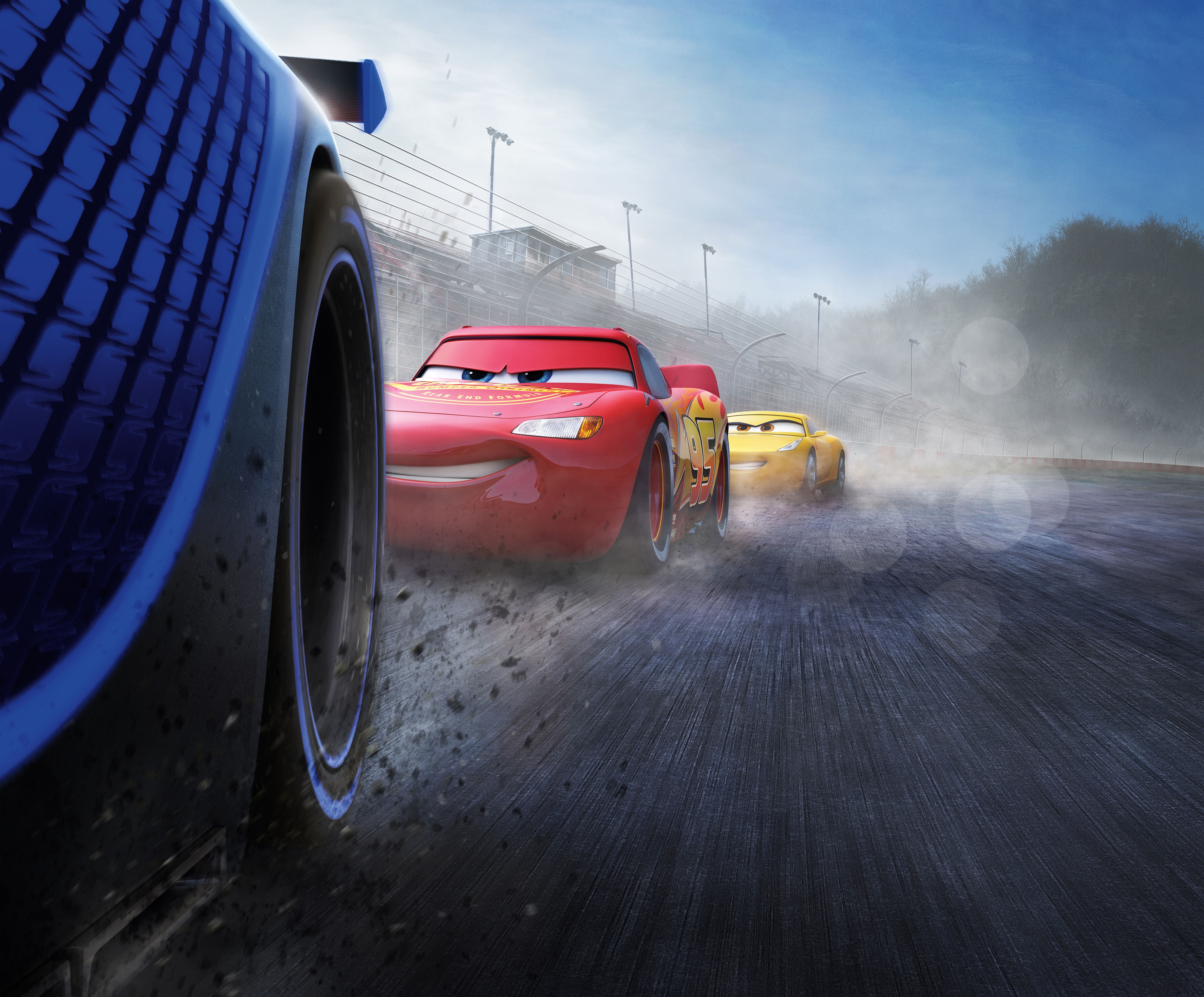 Disney Cars 3 movie scene Cars 3 Lightning McQueen Jackson Storm Cruz Ramirez #Animation #Pixar K K #w. Disney cars wallpaper, Lightning mcqueen, Cruz ramirez