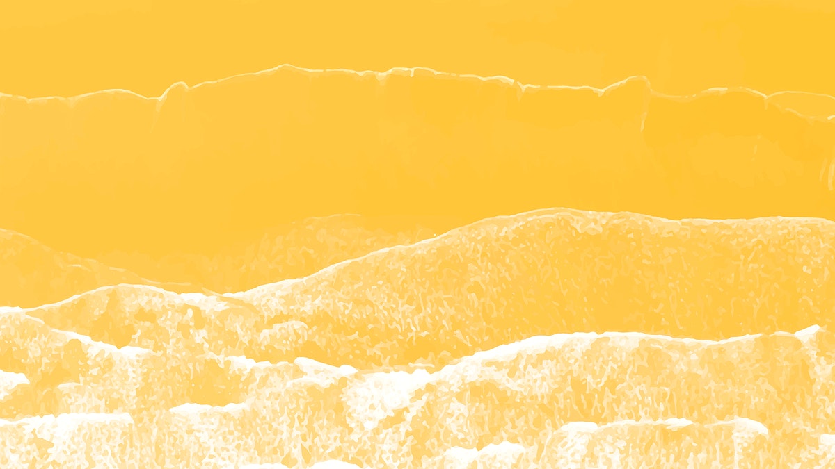 Yellow beach desktop wallpaper, aesthetic
