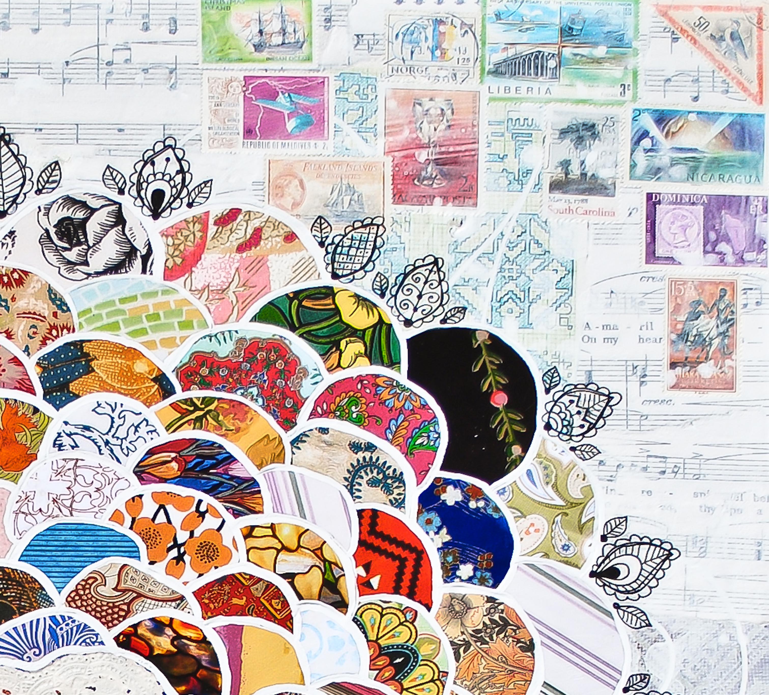 collage wallpaper, art, collage, design, organism, textile