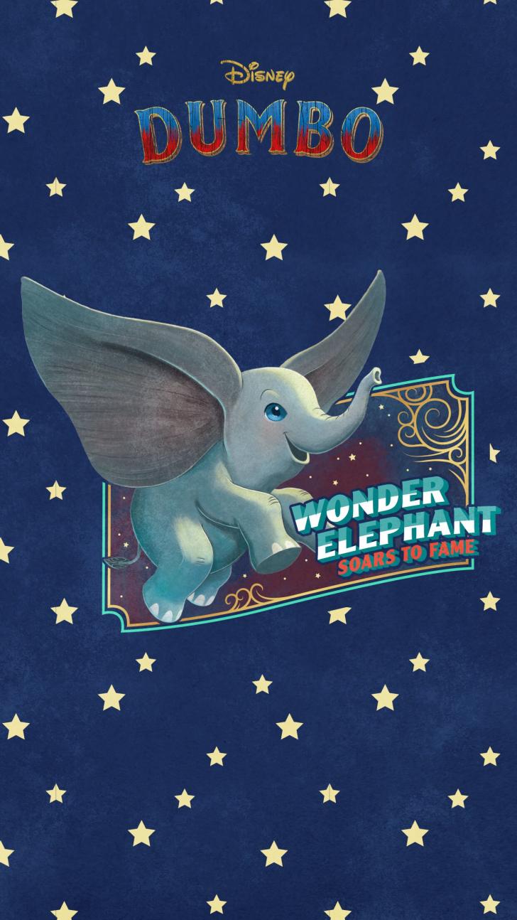 Wallpaper HD: Dumbo, Mobile, Wallpaper, Disney, Singapore