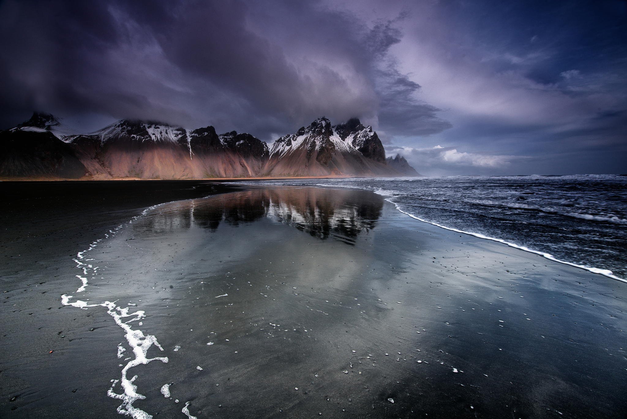 iceland, Mountain, Beach, Black, Sand, Sea, Ocean Wallpaper HD / Desktop and Mobile Background