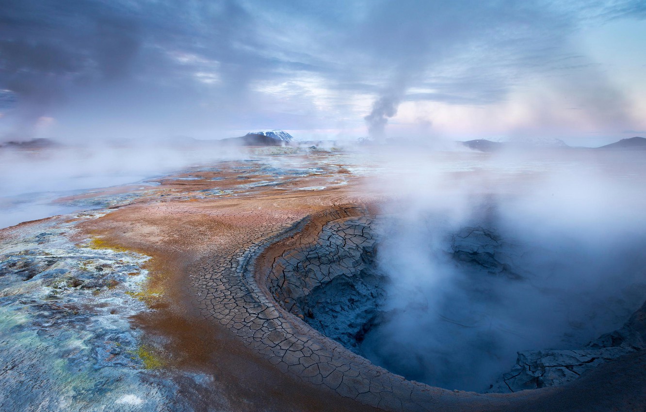 Wallpaper Iceland, source, geothermal image for desktop, section природа