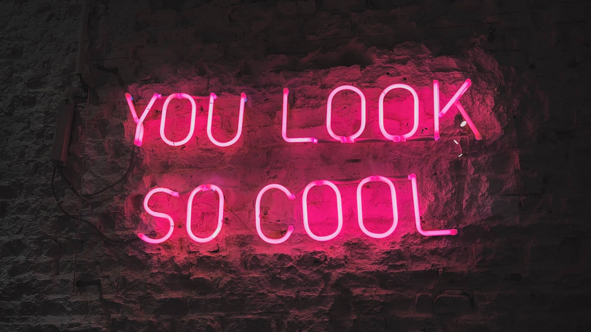 Download wallpaper 1920x1080 text, neon, inscription, phrase, glow full hd, hdtv, fhd, 1080p HD background