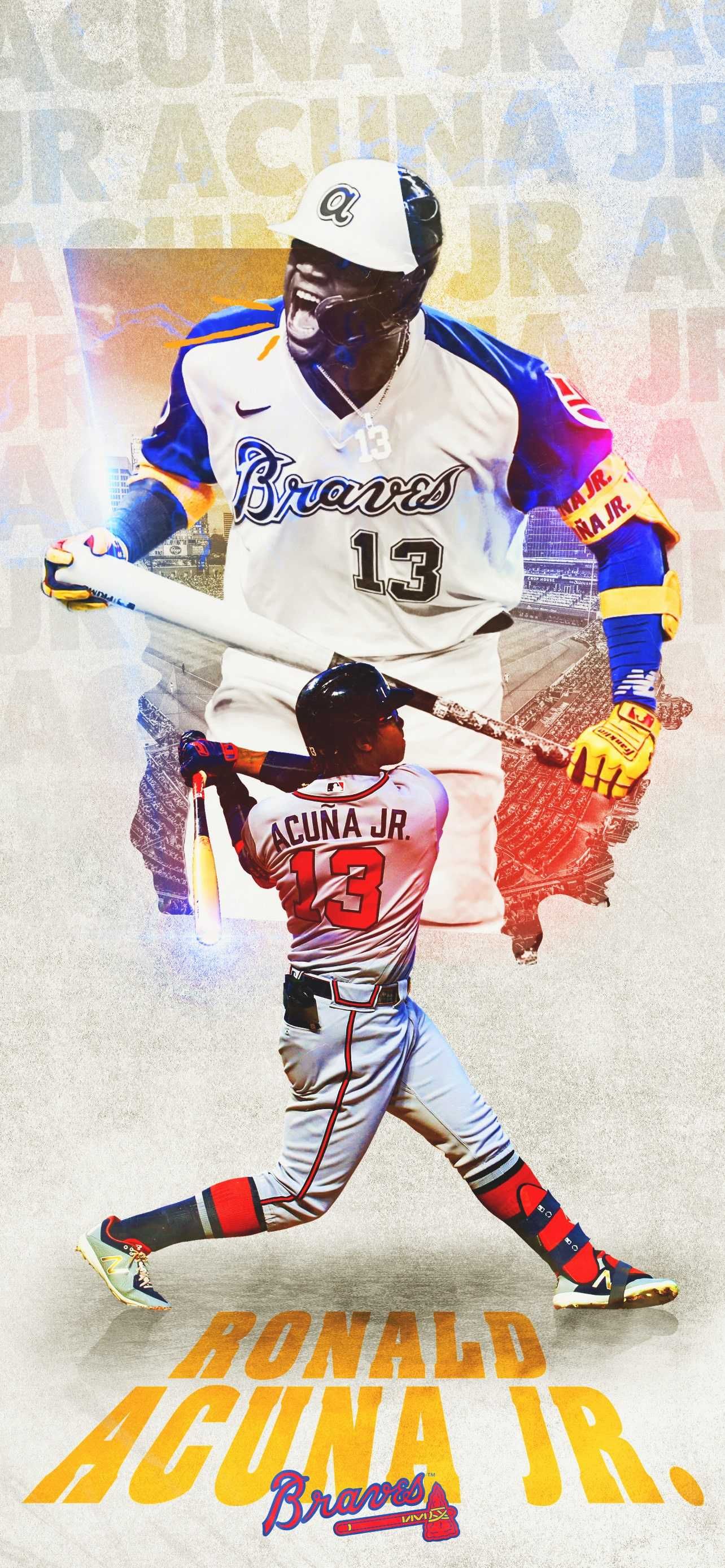 Ronald Acuna Jr. Wallpaper Discover more Atlanta Braves, Baseball, Braves, Major League Baseball, MLB wal. Atlanta braves wallpaper, Mlb wallpaper, Atlanta braves