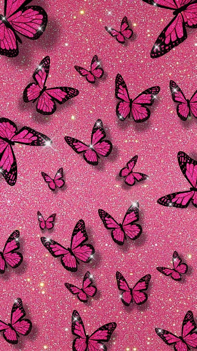 Pink Glitter Butterfly Wallpaper Free Pink Glitter Butterfly Background