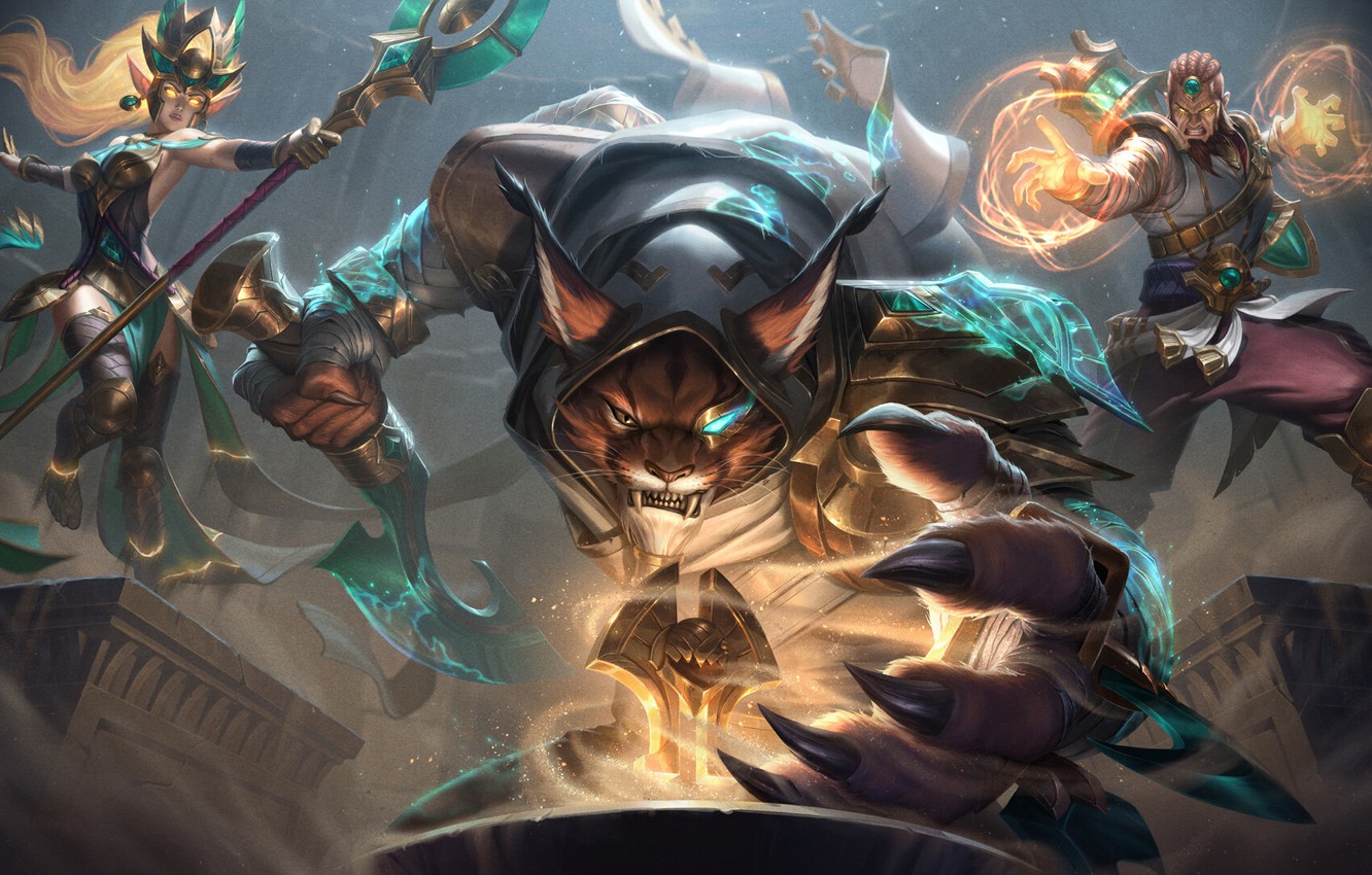 Wallpaper Janna, League Of Legends, Rengar, Ryze image for desktop, section игры