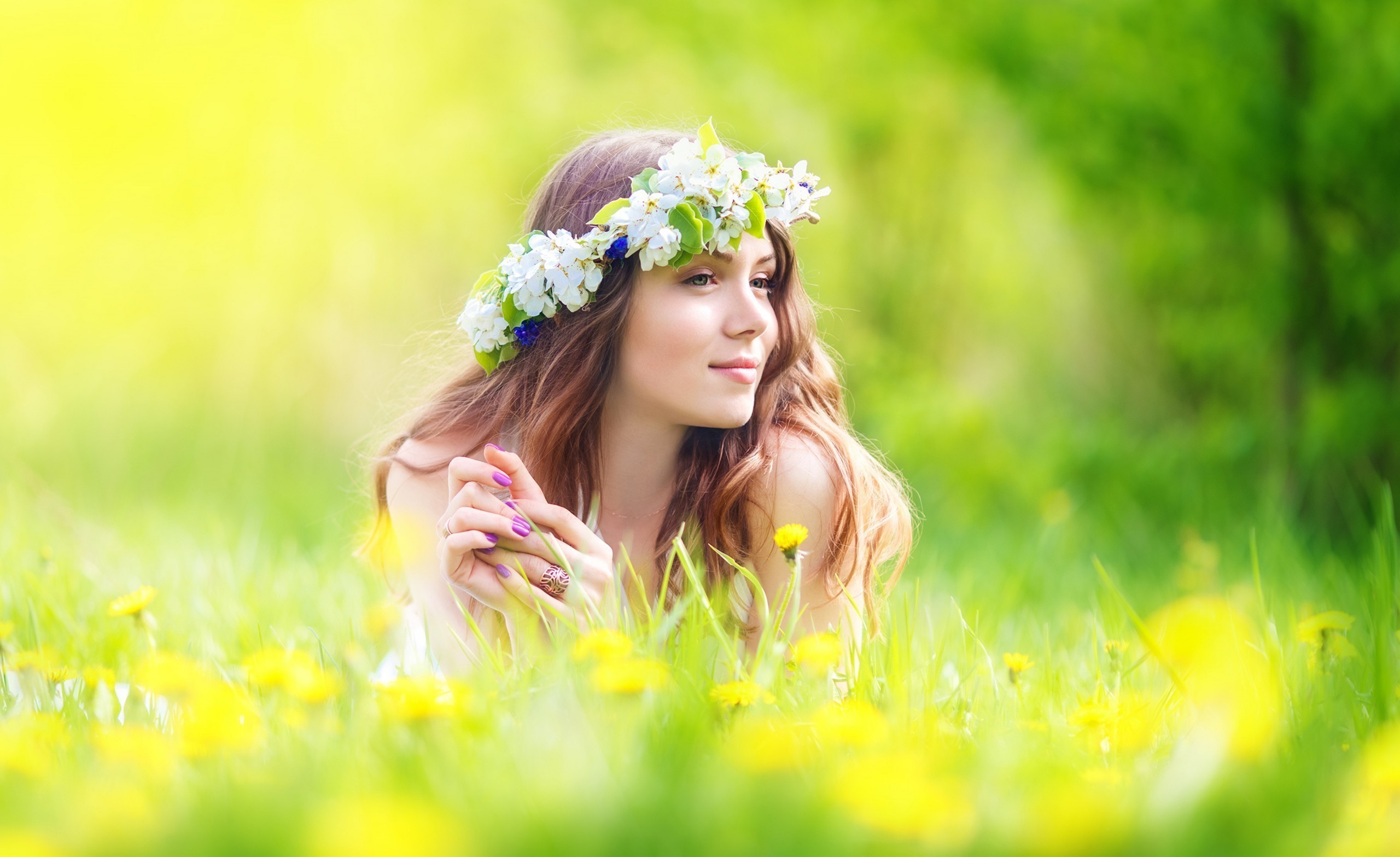 women Outdoors, Women, Model, Green, Field Wallpaper HD / Desktop and Mobile Background