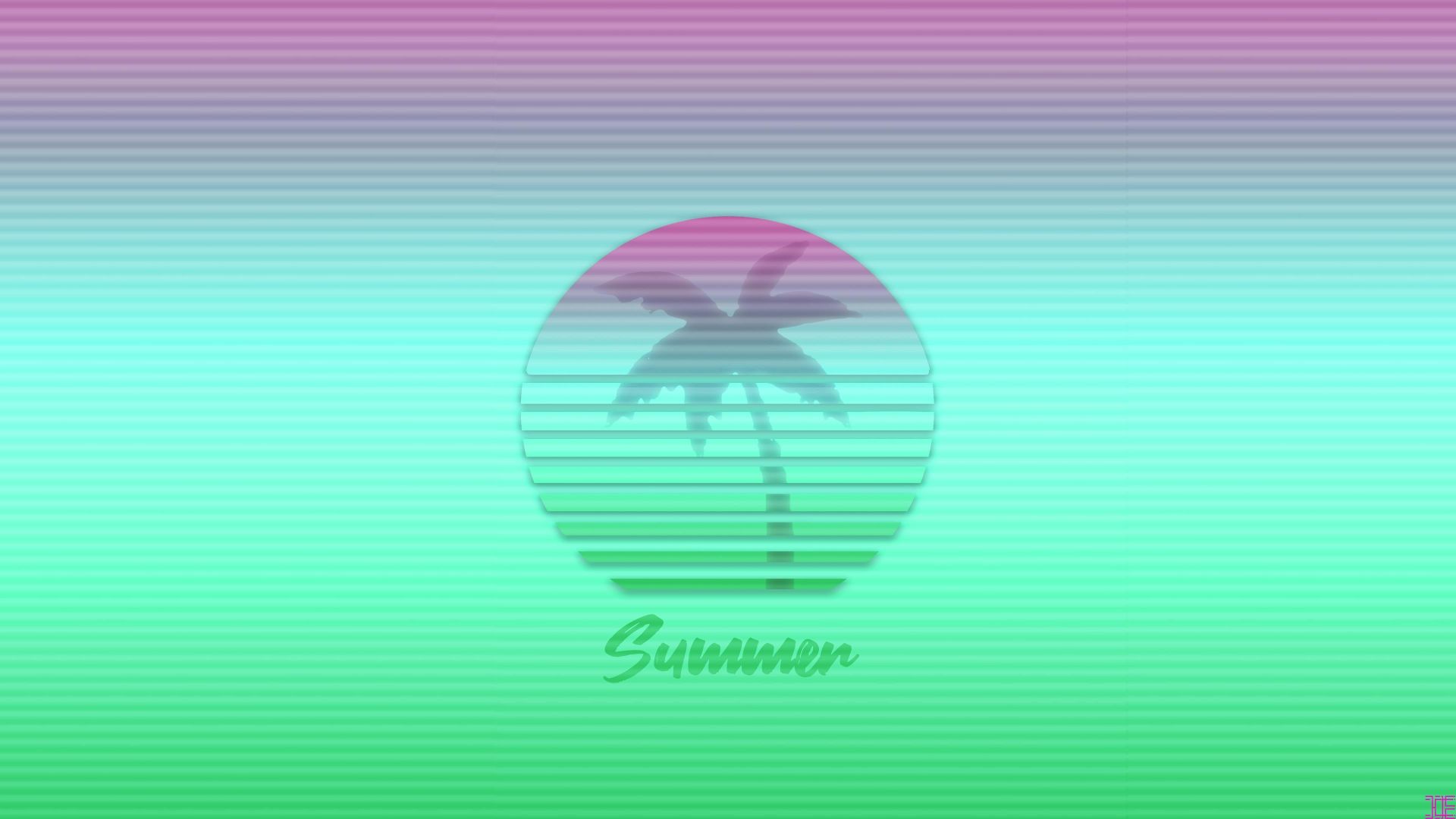 Summer Vibes Outrun Themed wallpaper in 1920x1080 resolution