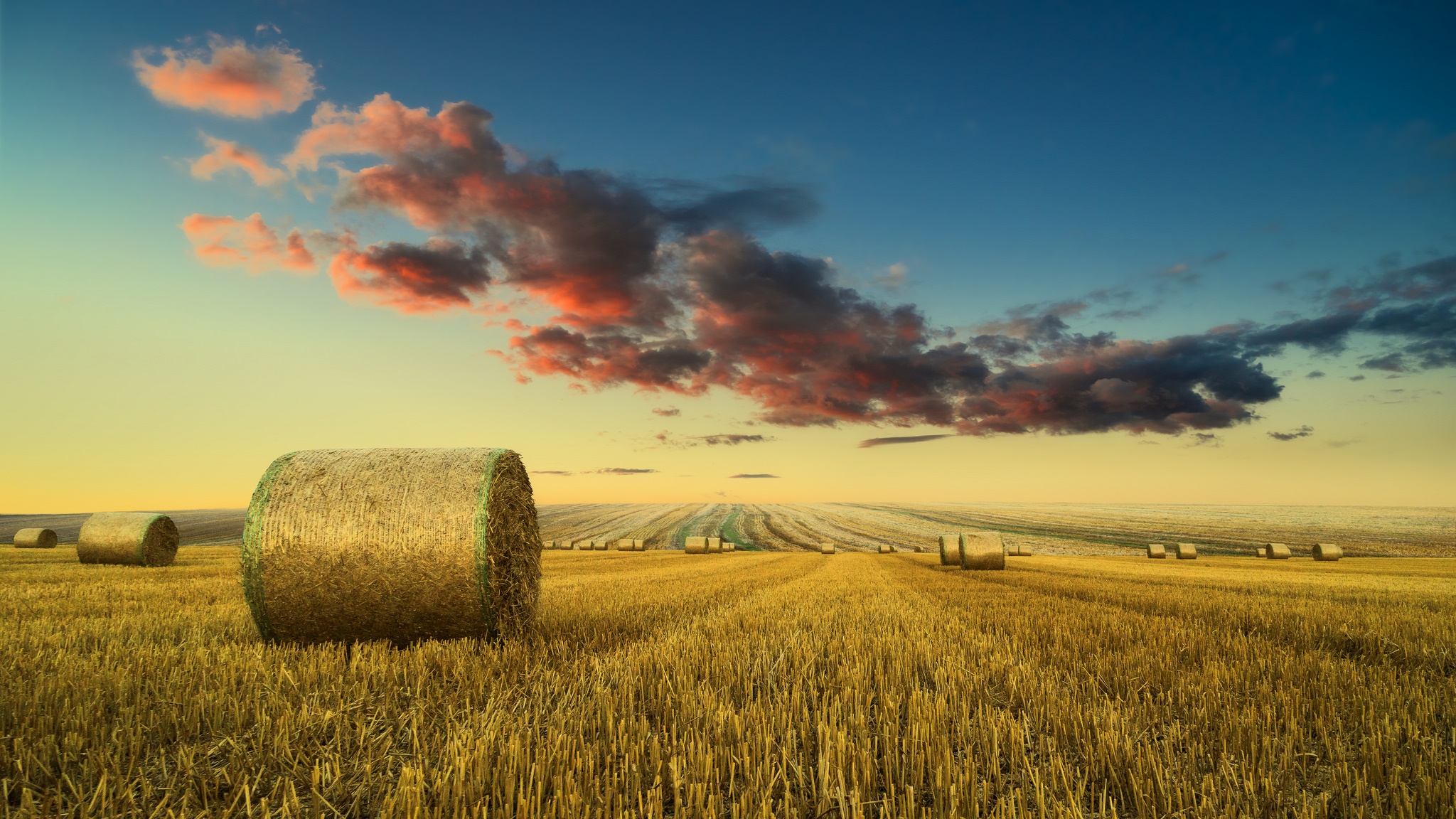 Cloud Field Horizon Nature Sky Summer Wallpaper:2048x1152