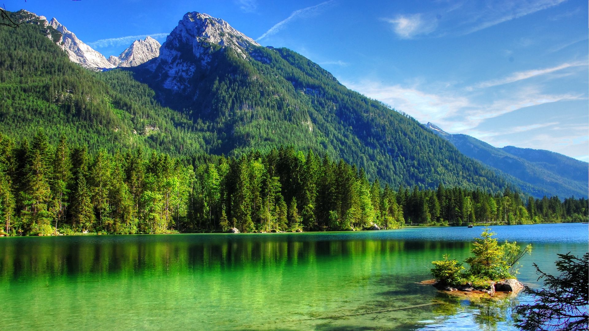 Mountains Lake Pacification Summer Wallpaper HD Wall For Your XFCE Desktop