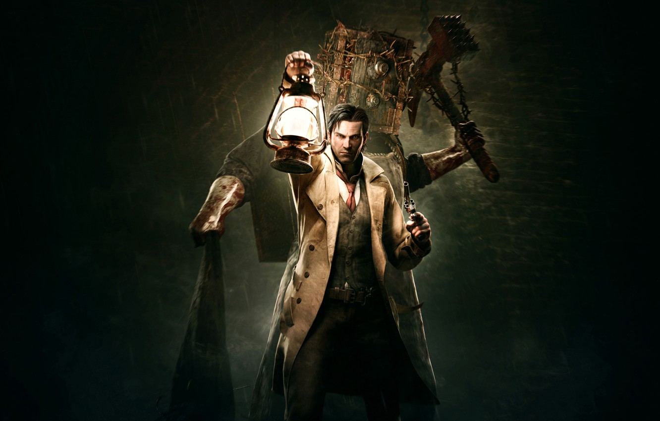 Wallpaper male, detective, revolver, lantern, Detective, Tango Gameworks, Shinji Located Know, The Evil Within, Evil Within, Sebastian Castellanos image for desktop, section игры