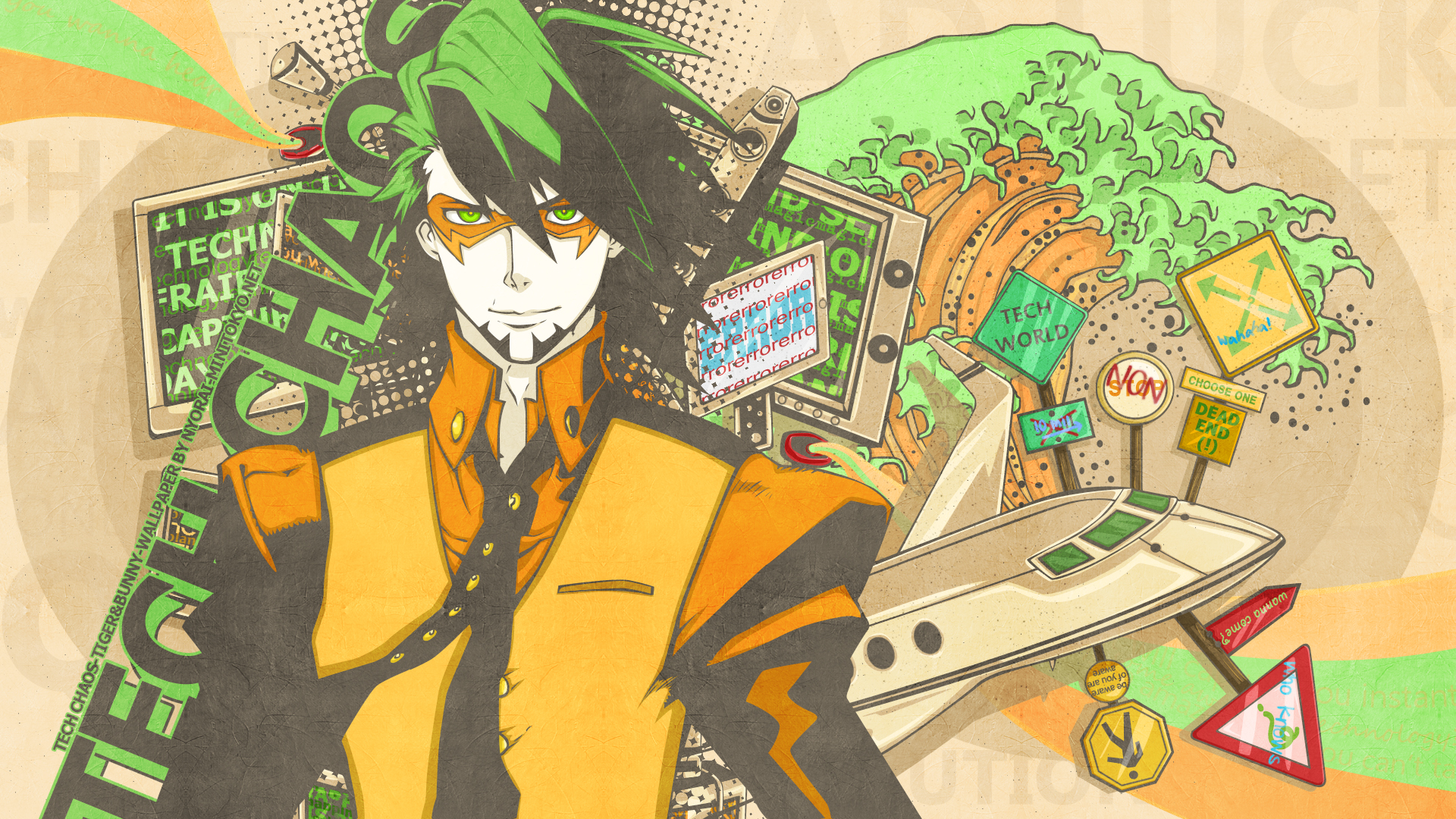 Tiger and Bunny Wallpaper: Tech Chaos