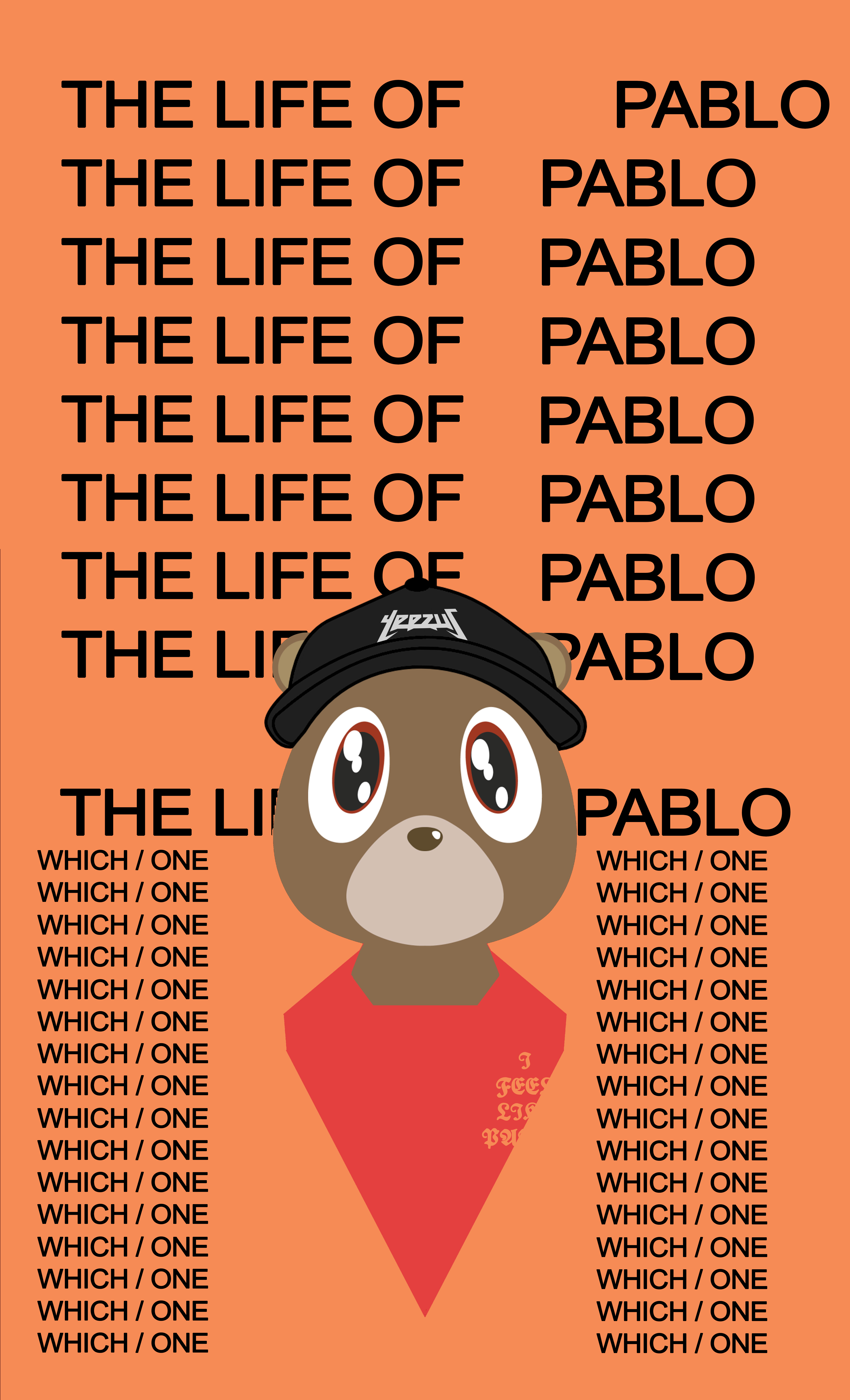 T.L.O.P. bear phone wallpaper. Kanye to The