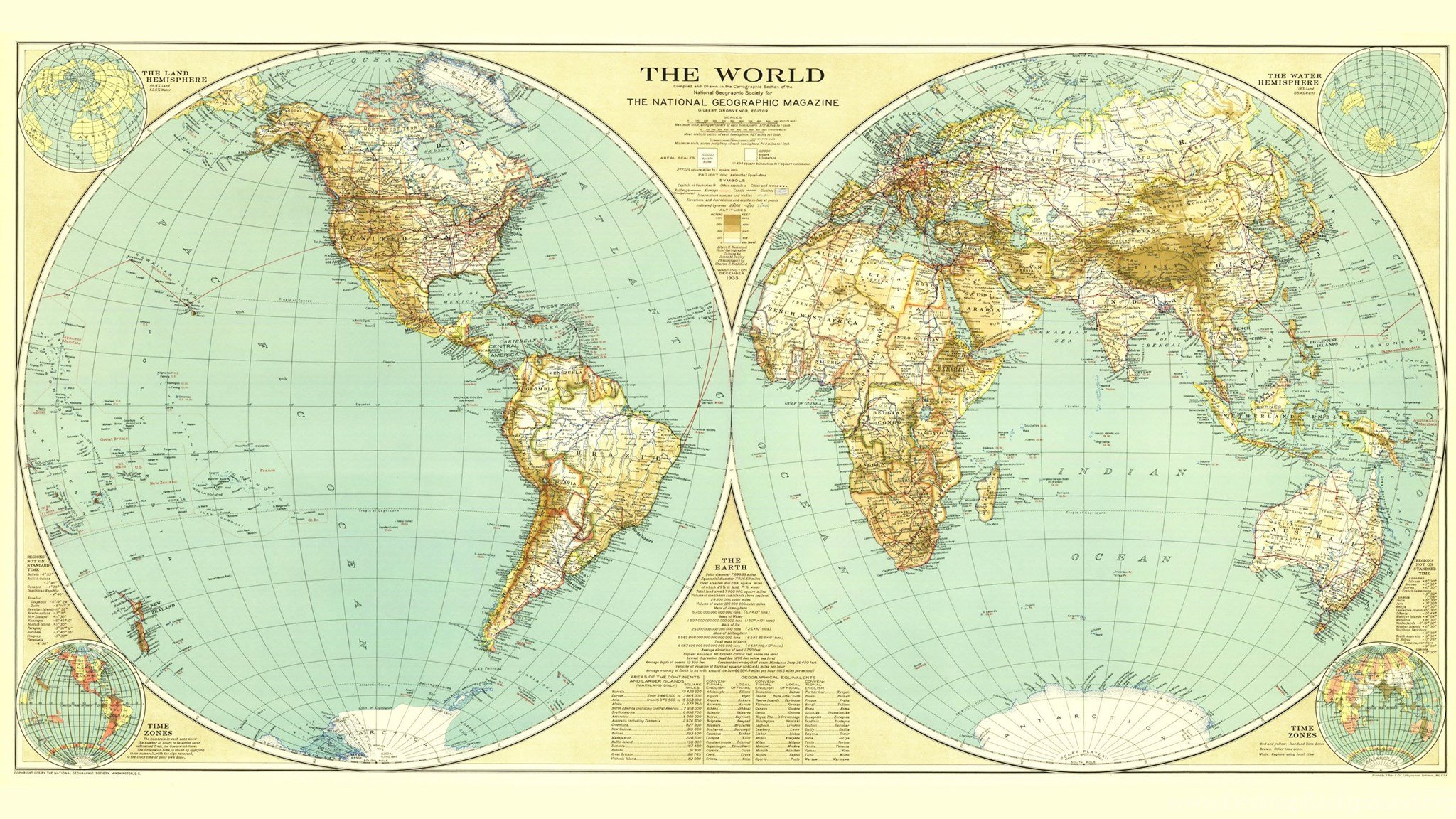 National Geographic World Map Wallpaper Desktop Background