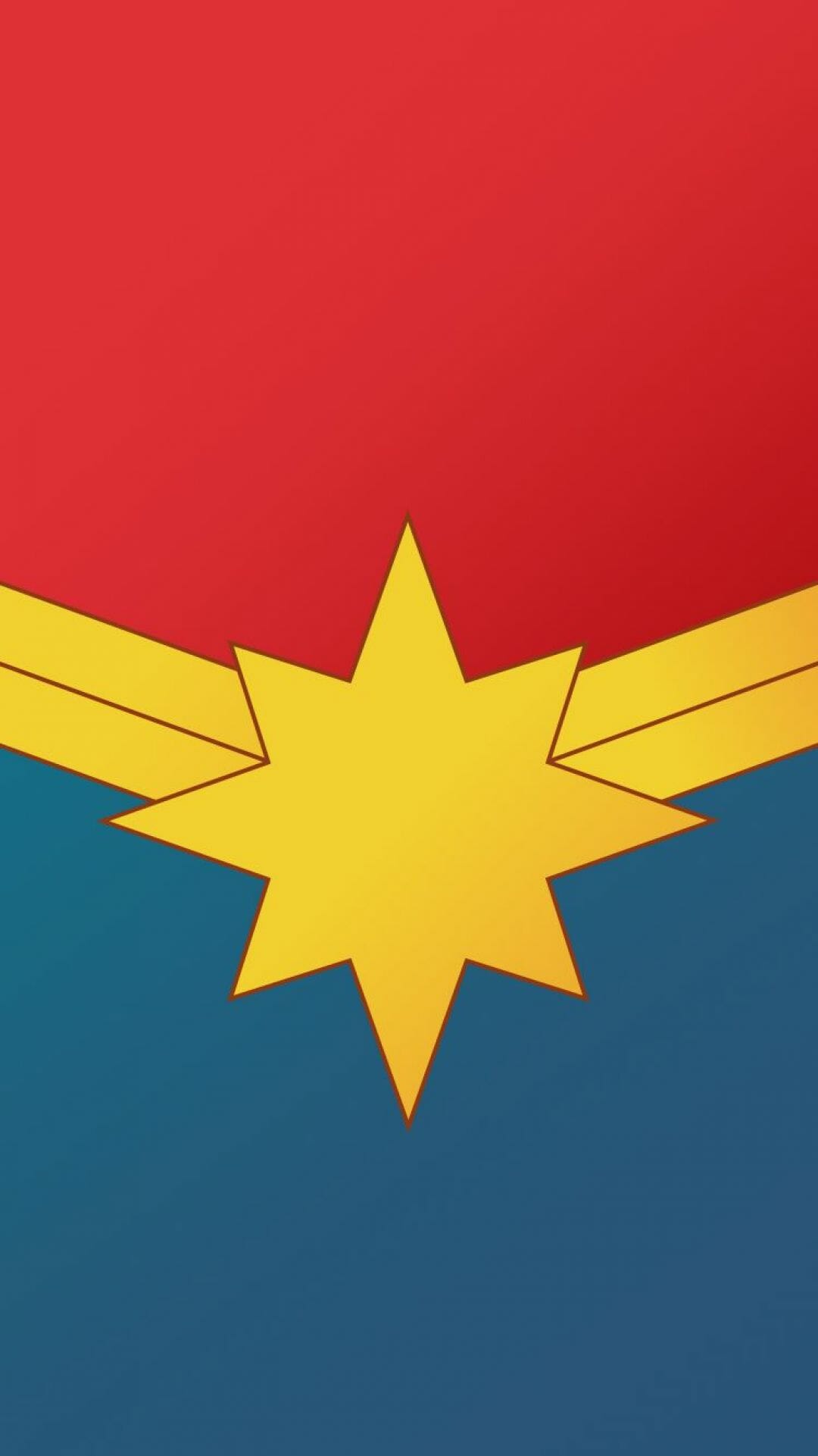 Captain Marvel Logo. iPhone Wallpaper. Captain marvel / iPhone HD Wallpaper Background Download HD Wallpaper (Desktop Background / Android / iPhone) (1080p, 4k) (1080x1921)