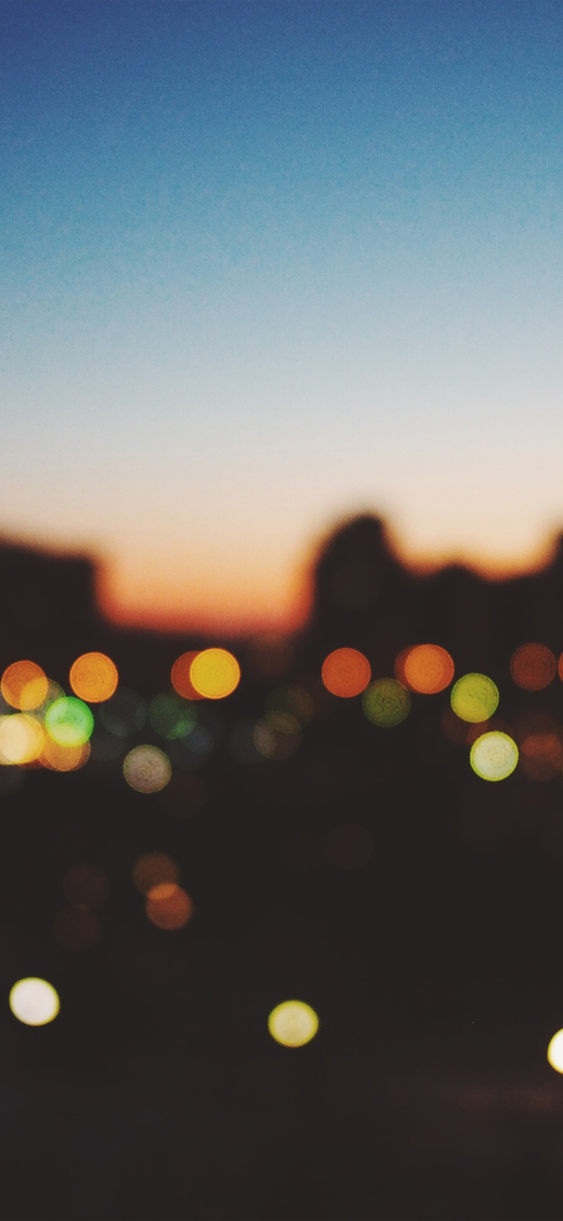 Light Bokeh Sunset City Wallpaper
