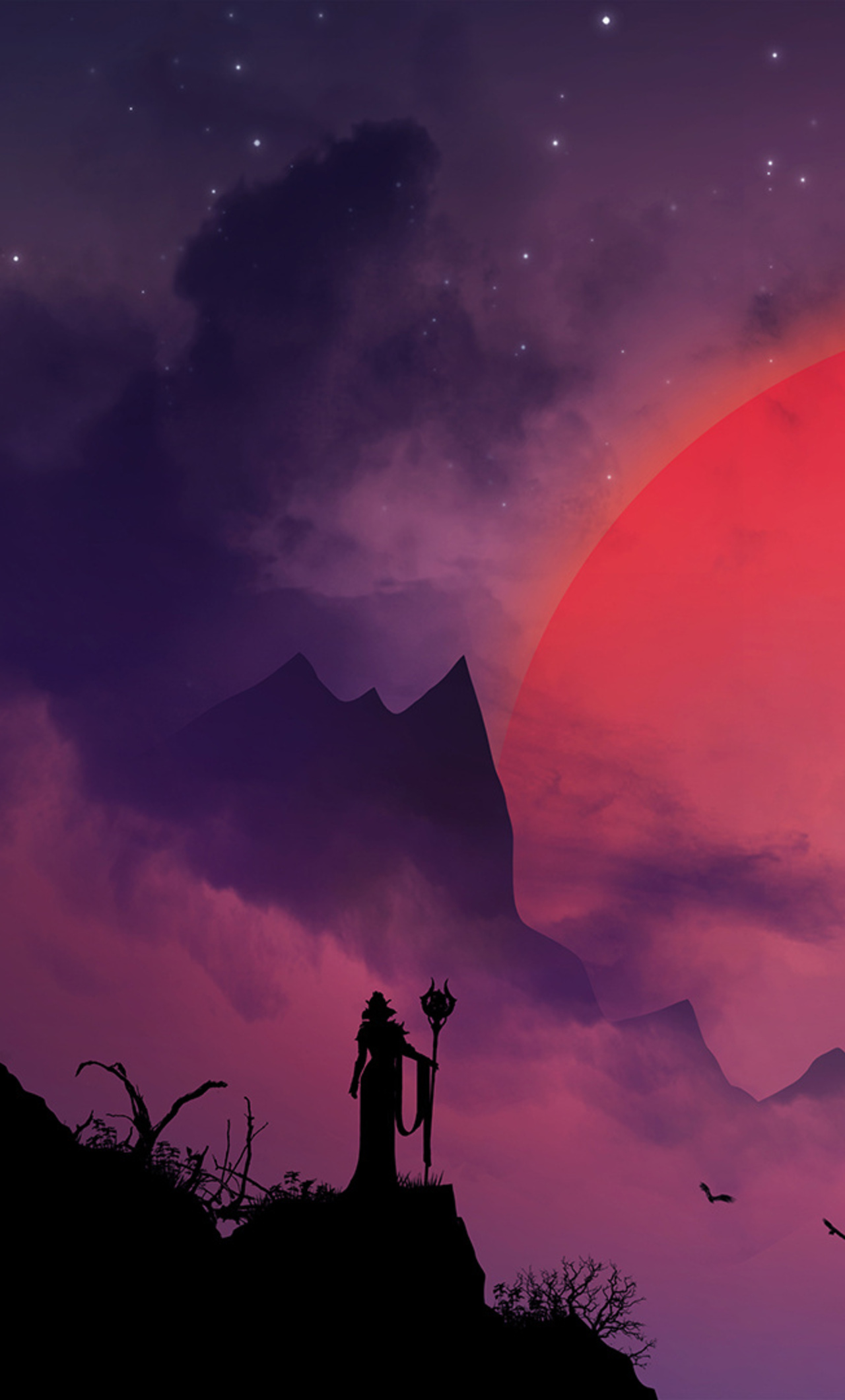 Dracula Castle Illustration Fantasy iPhone HD 4k Wallpaper, Image, Background, Photo and Picture