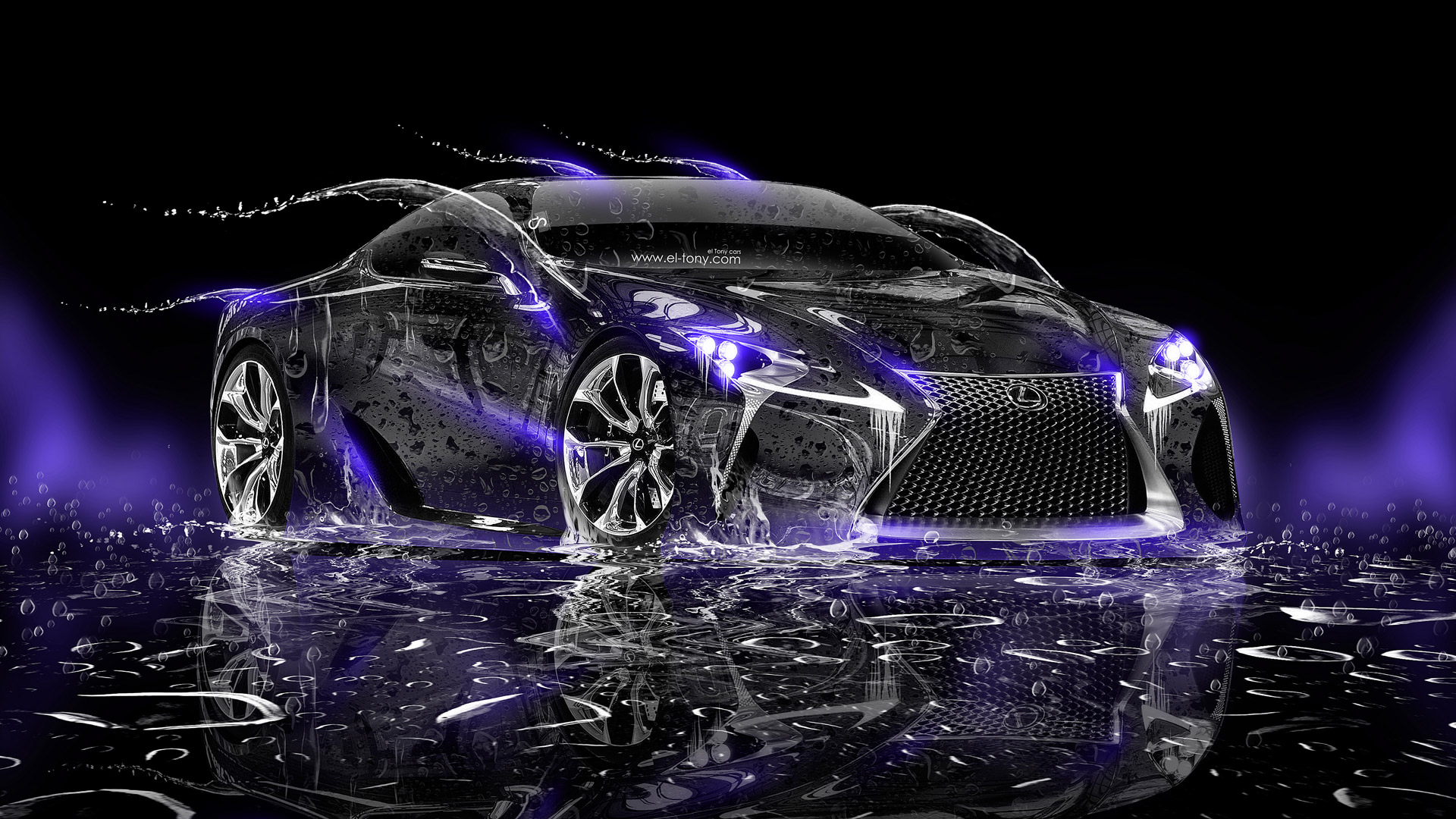 Lexus LF LC Water Neon Car 2014 El Tony
